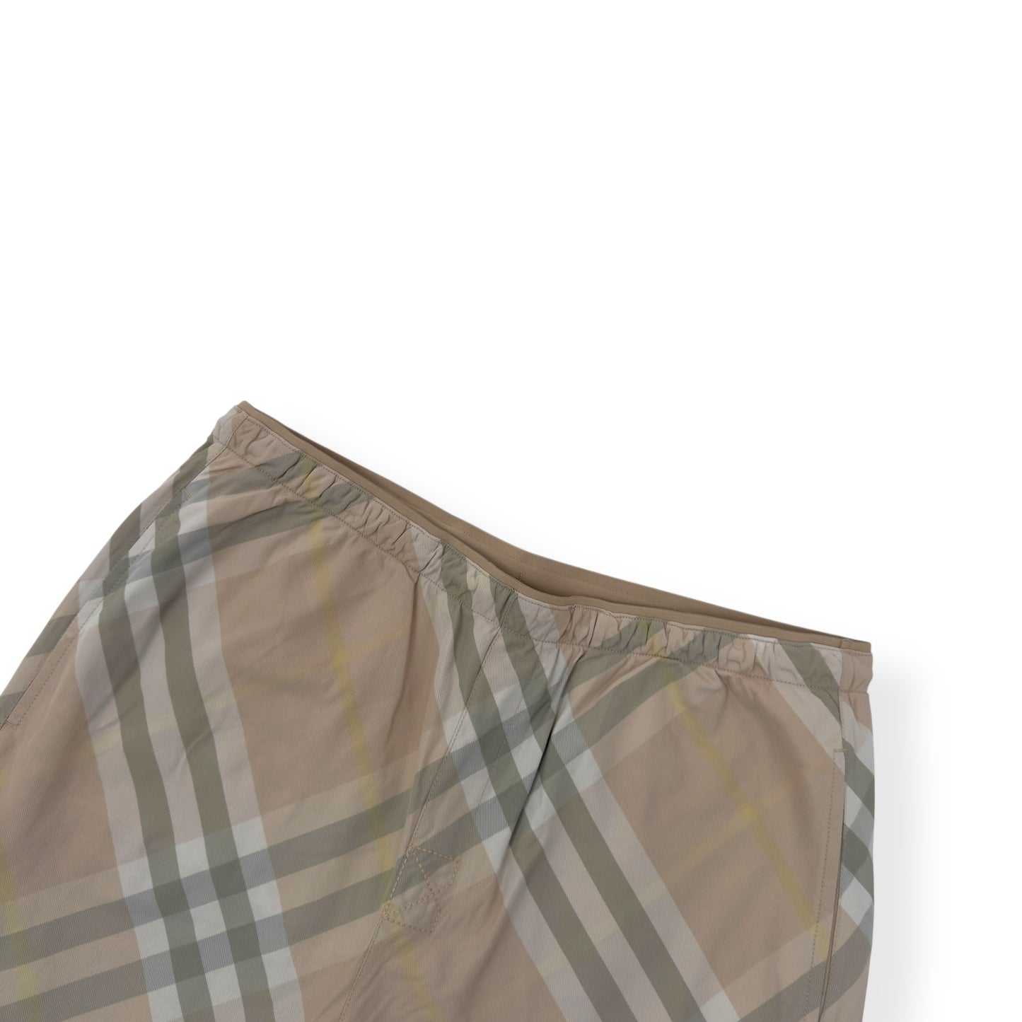 BURBERRY CHECK SWIM SHORTS SAND S