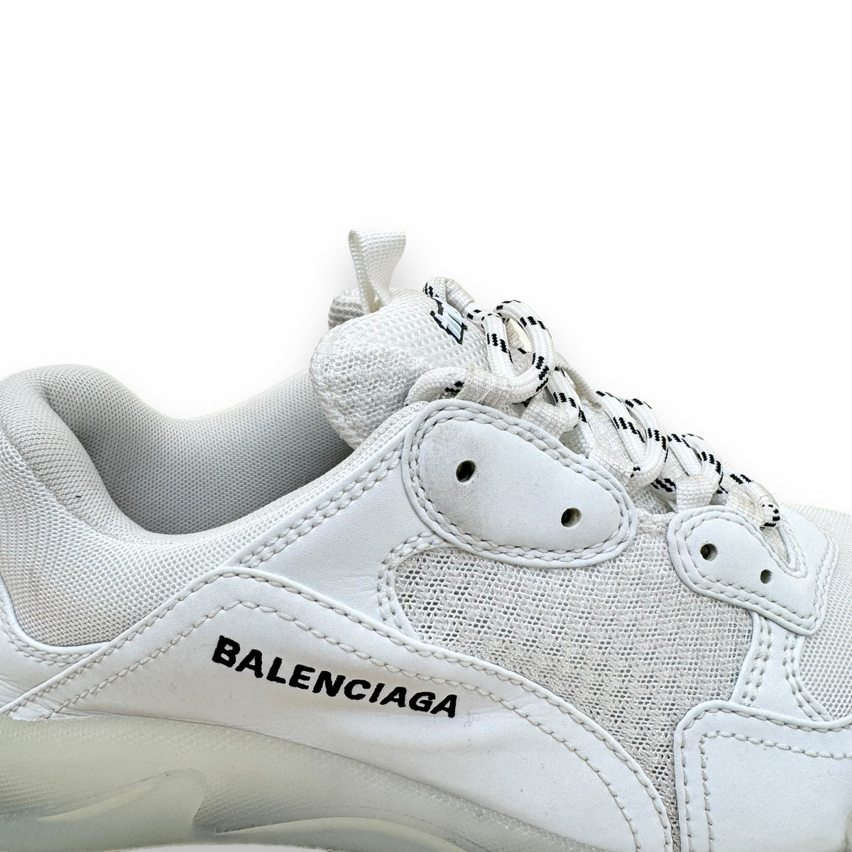 BALENCIAGA TRIPLE S CLEAR SOLE SNEAKER WHITE UK8
