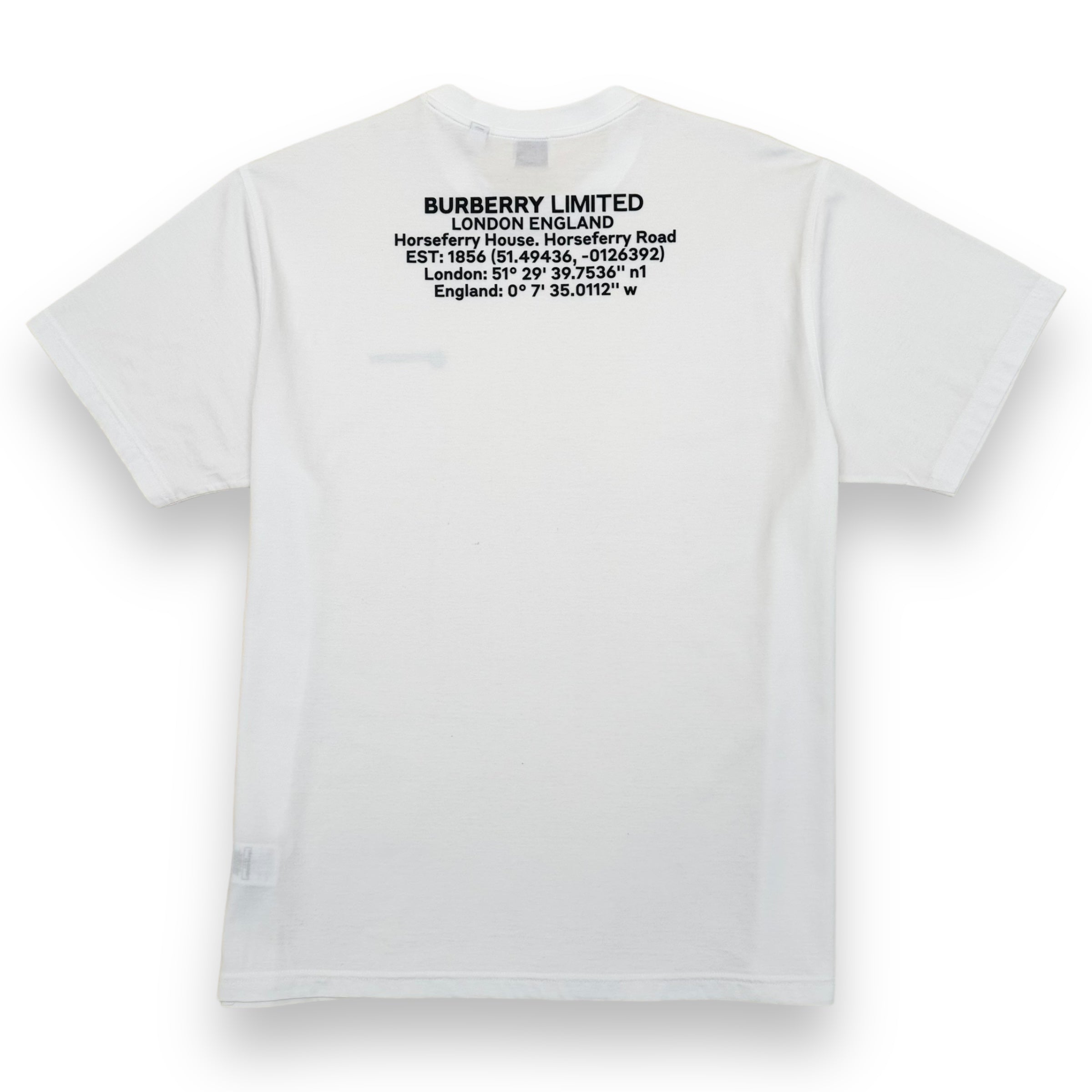BURBERRY OVERSIZED LOGO-PRINT T-SHIRT WHITE M