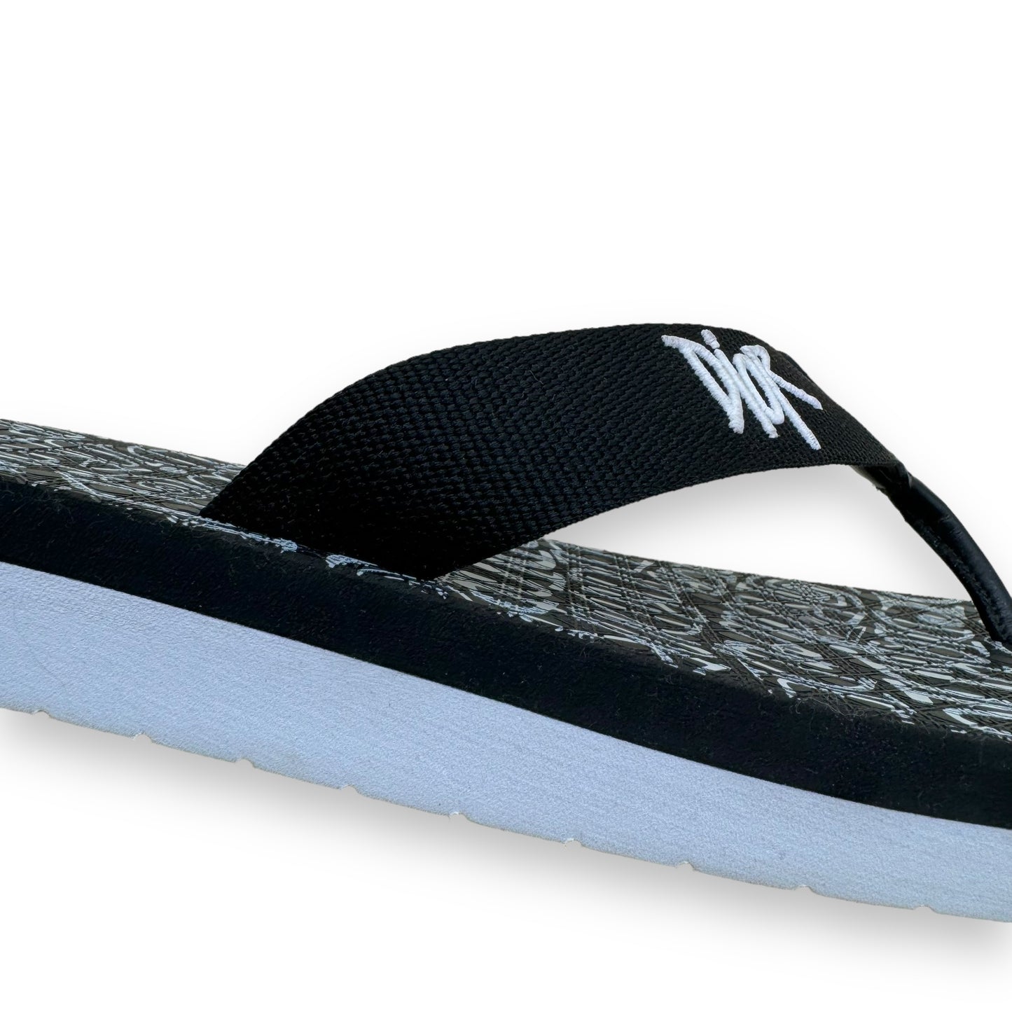DIOR X SHAWN STÜSSY 2020 FLIP FLOPS BLACK / WHITE UK9