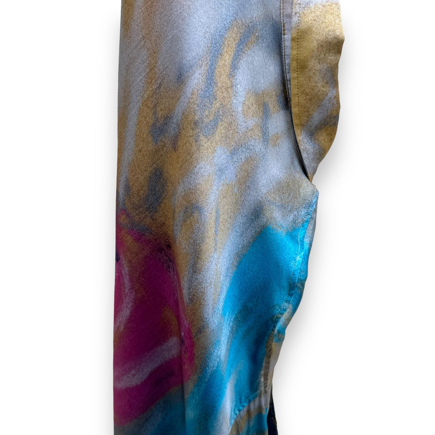 ACNE STUDIOS BOW LONG SLEEVE VISCOSE SHIRT MULTICOLOURED XXL