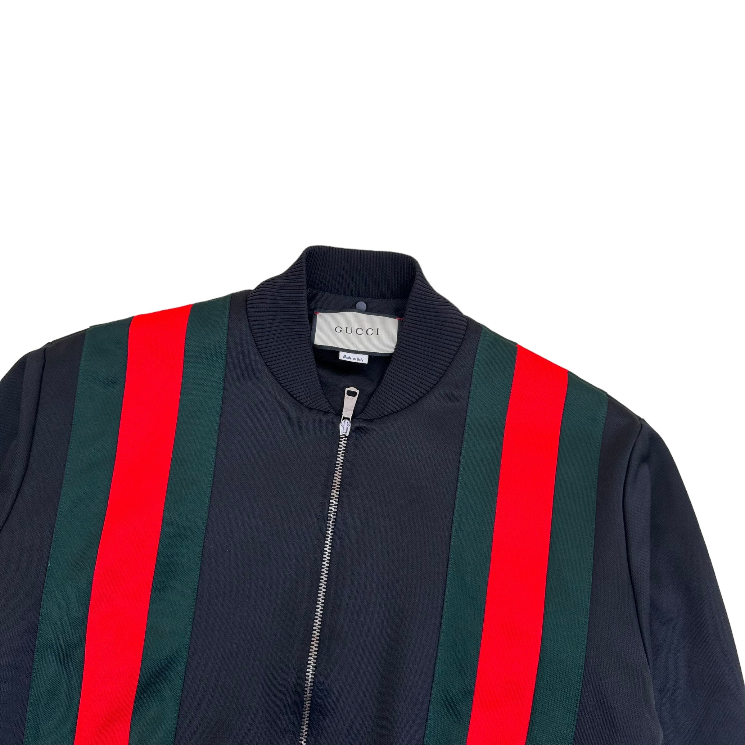 GUCCI ZIP-UP TRACK JACKET BLACK S