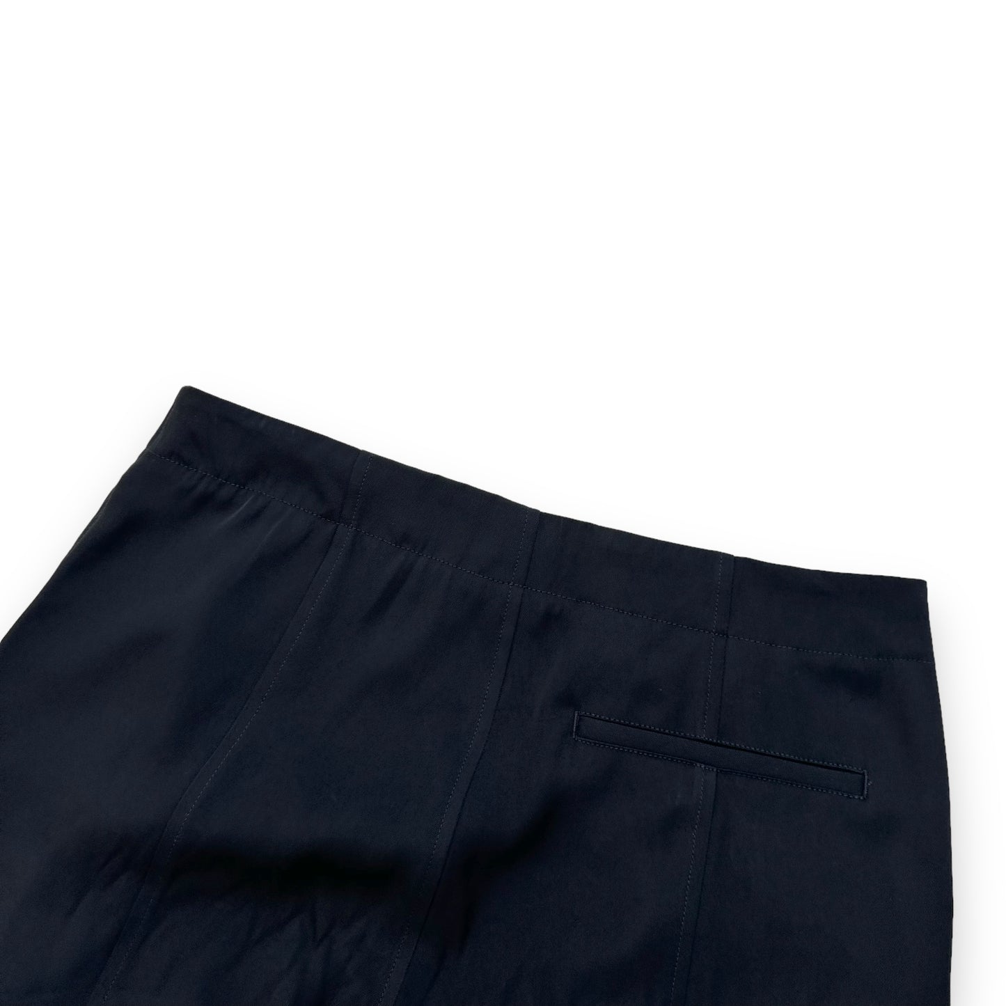 JIL SANDER ZIP-UP WIDE LEG TROUSERS BLACK L