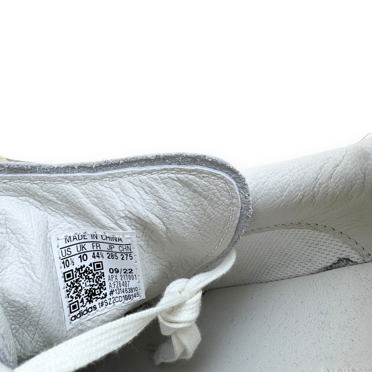 ADIDAS Y-3 HICHO LEATHER SNEAKER WHITE / GREY UK10