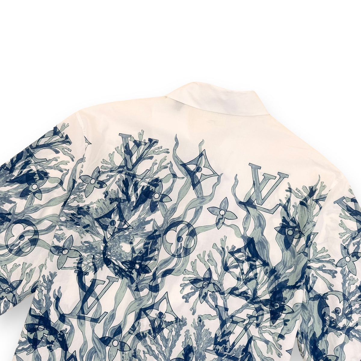 LOUIS VUITTON GRAPHIC SHORT-SLEEVE COTTON SHIRT XL