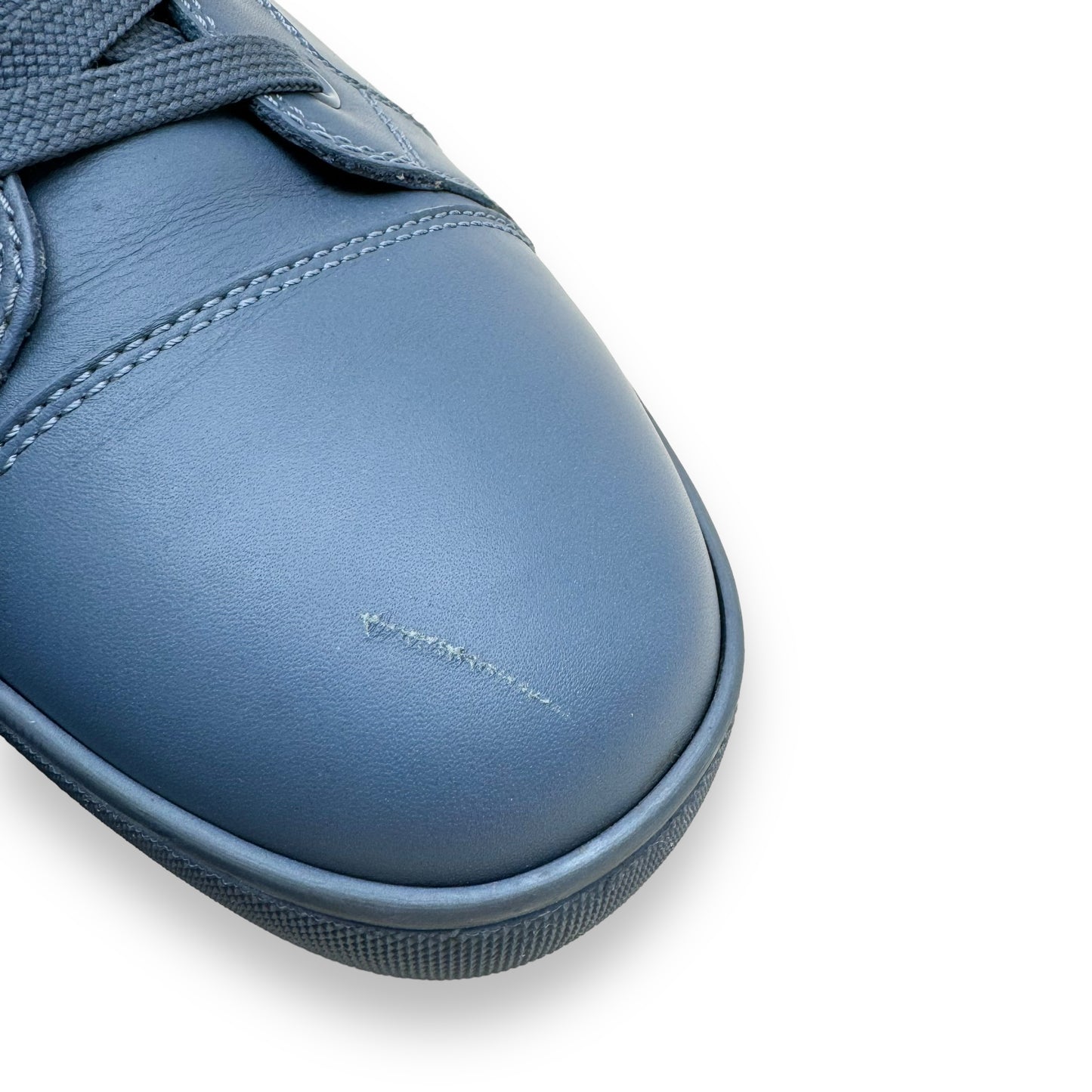 CHRISTIAN LOUBOUTIN CALF HIGH-TOP SNEAKER BLUE UK9