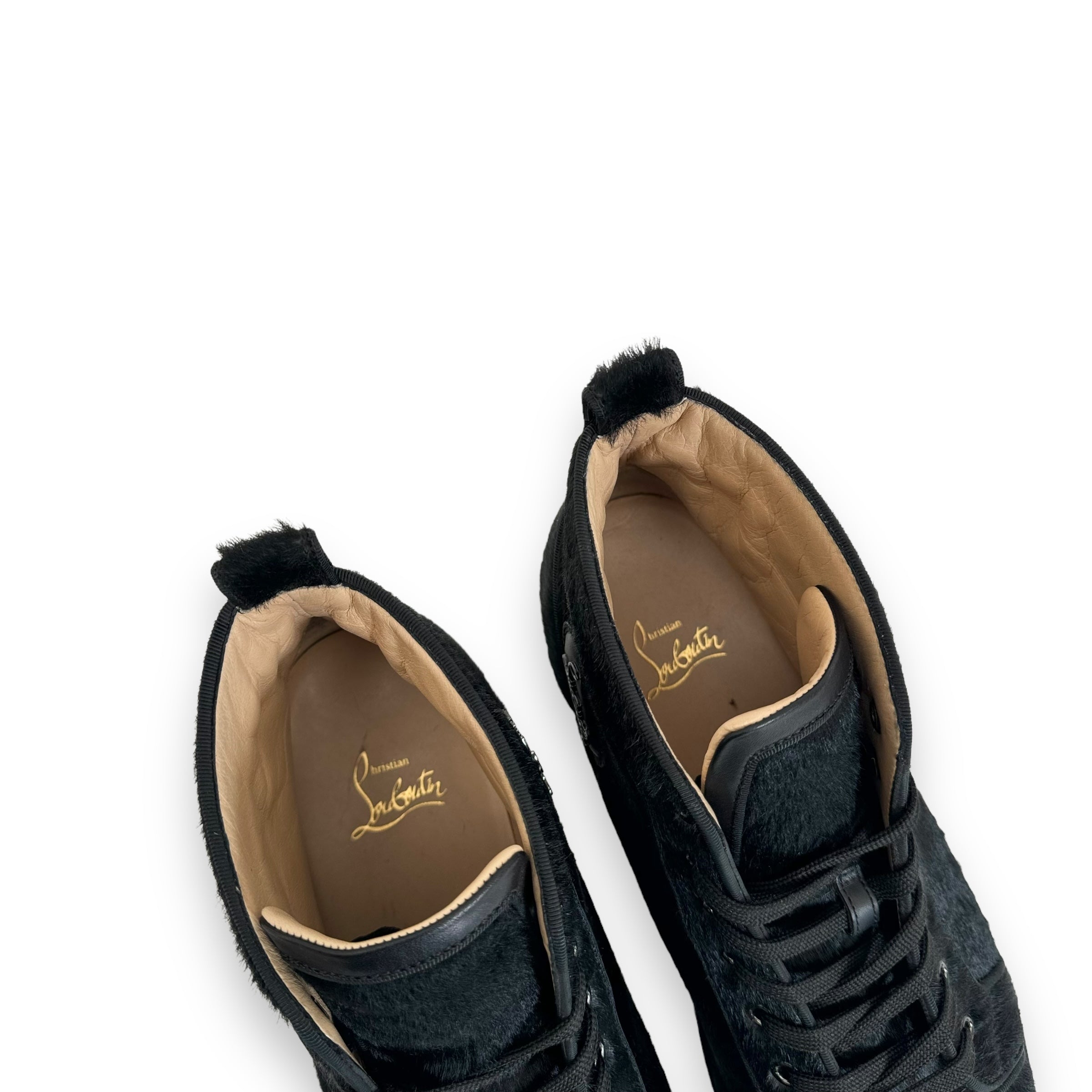 CHRISTIAN LOUBOUTIN LOUIS ORLATO CALFSKIN SNEAKER BLACK UK9