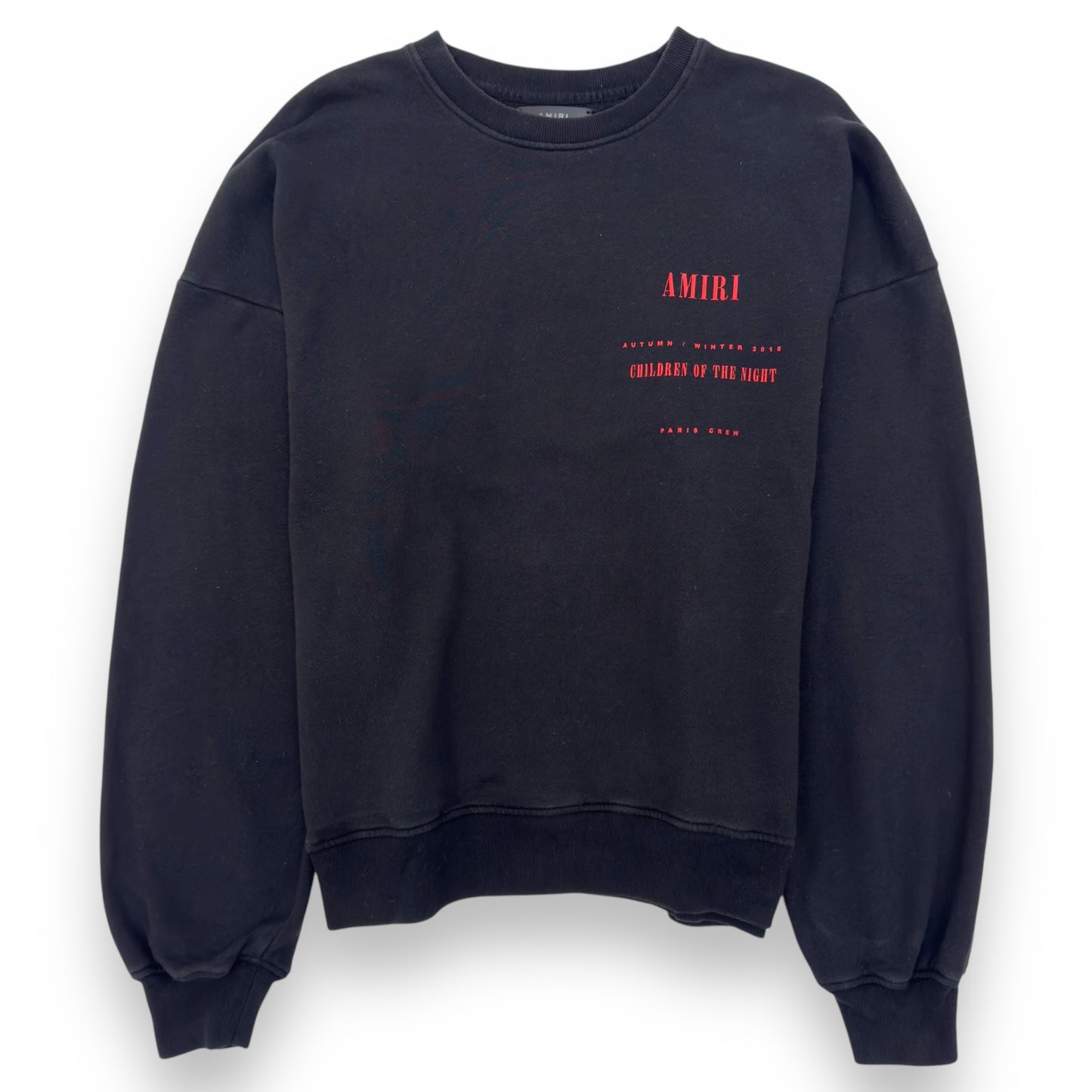 AMIRI CHILDREN OF THE NIGHT SWEATSHIRT BLACK / RED S