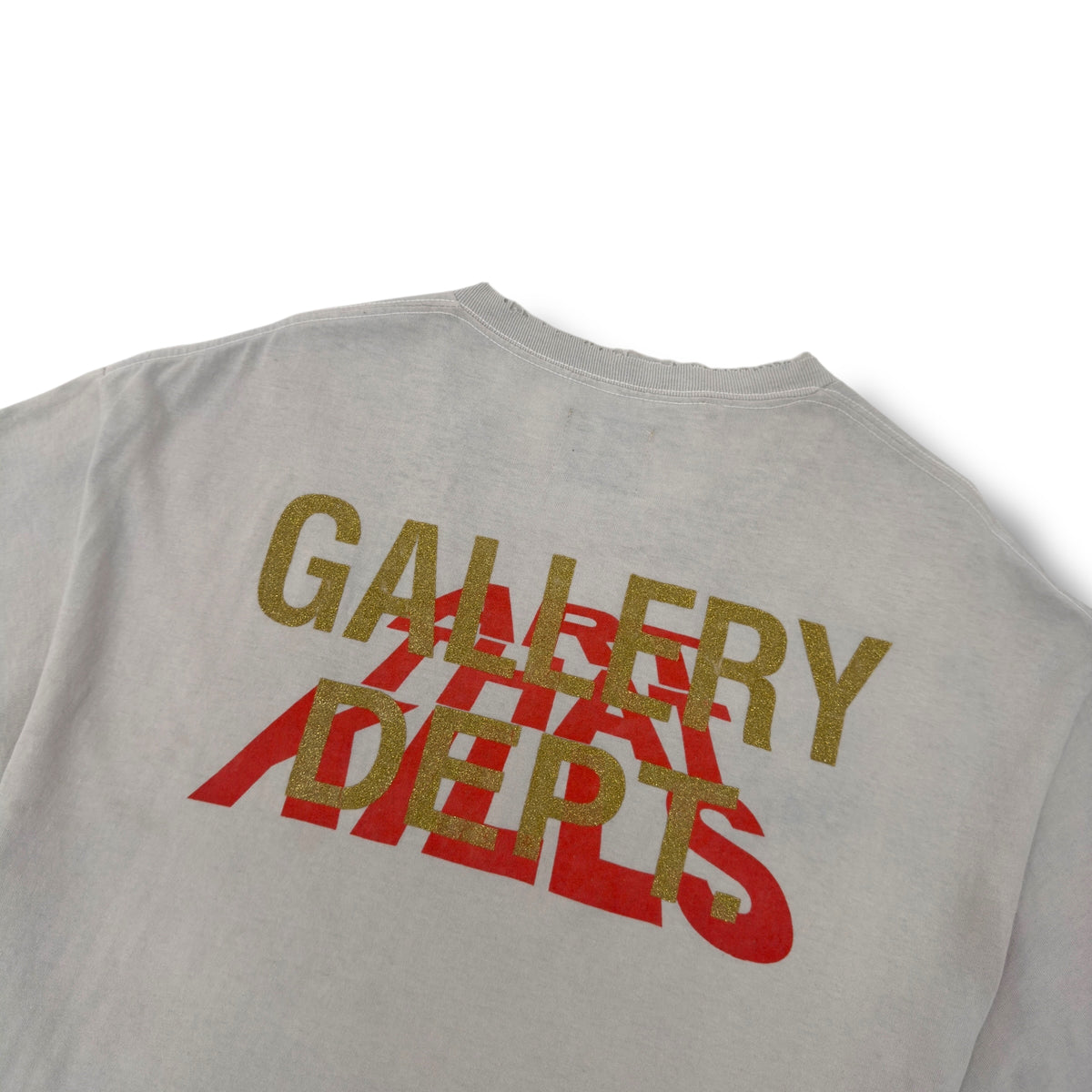 GALLERY DEPT. CORONA VIRUS WORLD TOUR DISTRESSED T-SHIRT GREY L