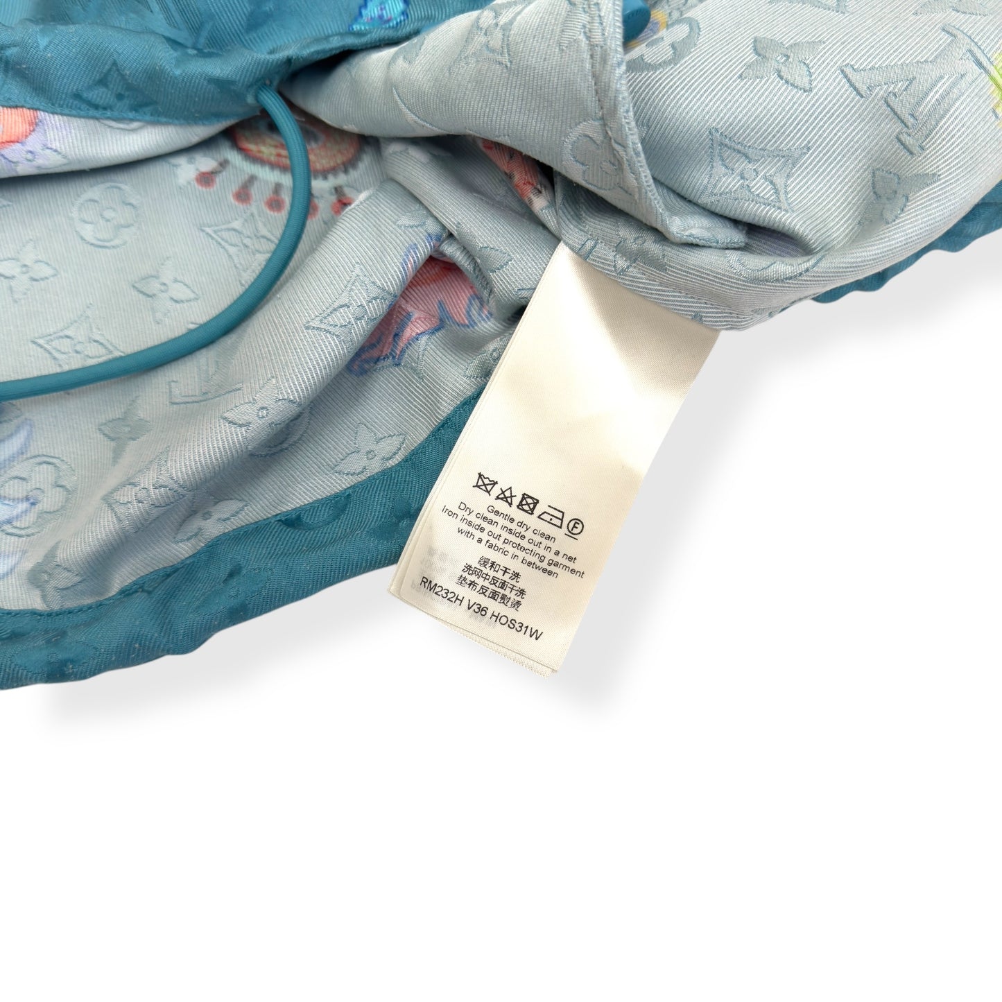 LOUIS VUITTON X YAYOI KUSAMA LV X YK SILK SHIRT BLUE L