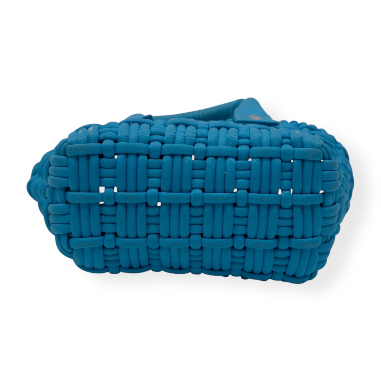 BALENCIAGA BISTRO RECYCLED NYLON BASKET BAG BLUE XXS