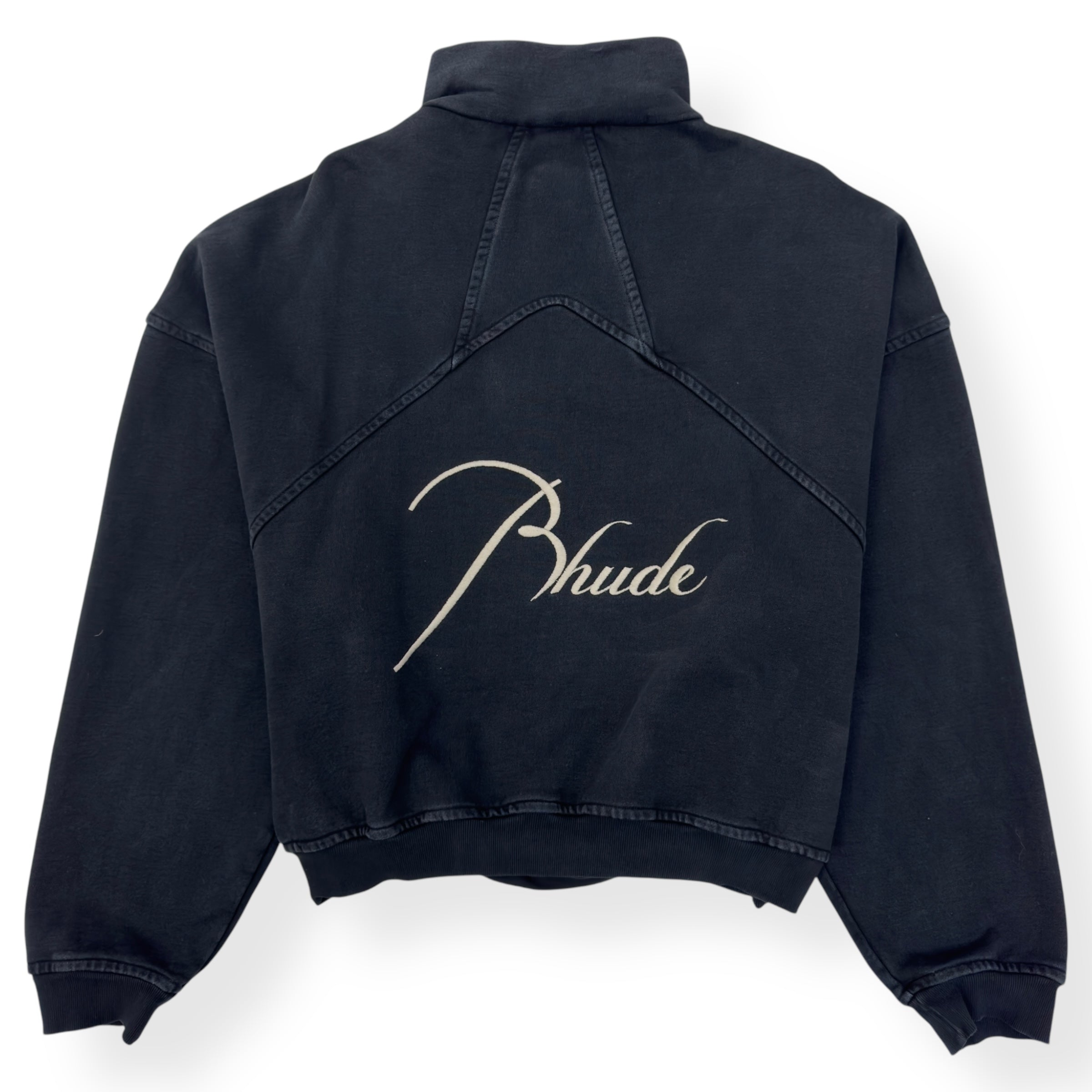 RHUDE 1/4 ZIP SWEATER BLACK S