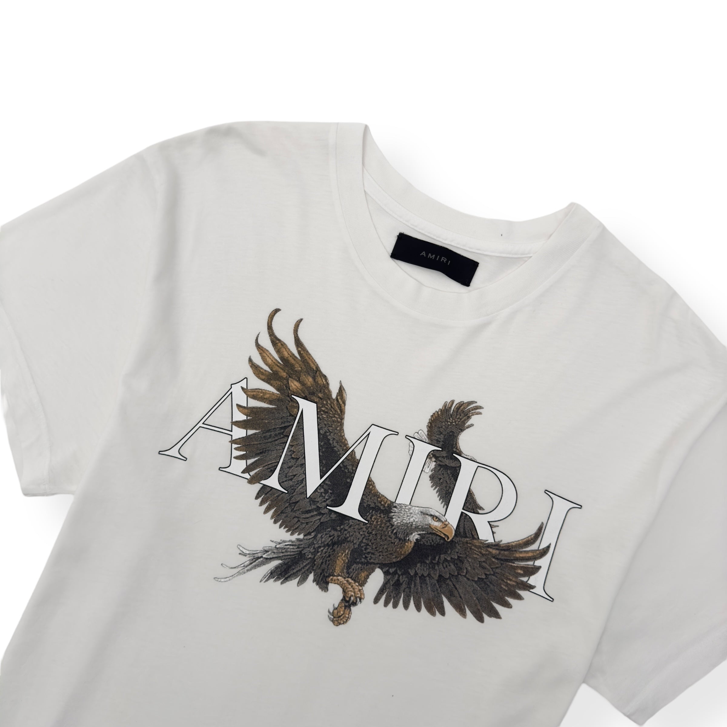 AMIRI OVERSIZED EAGLE PRINT COTTON T-SHIRT WHITE S