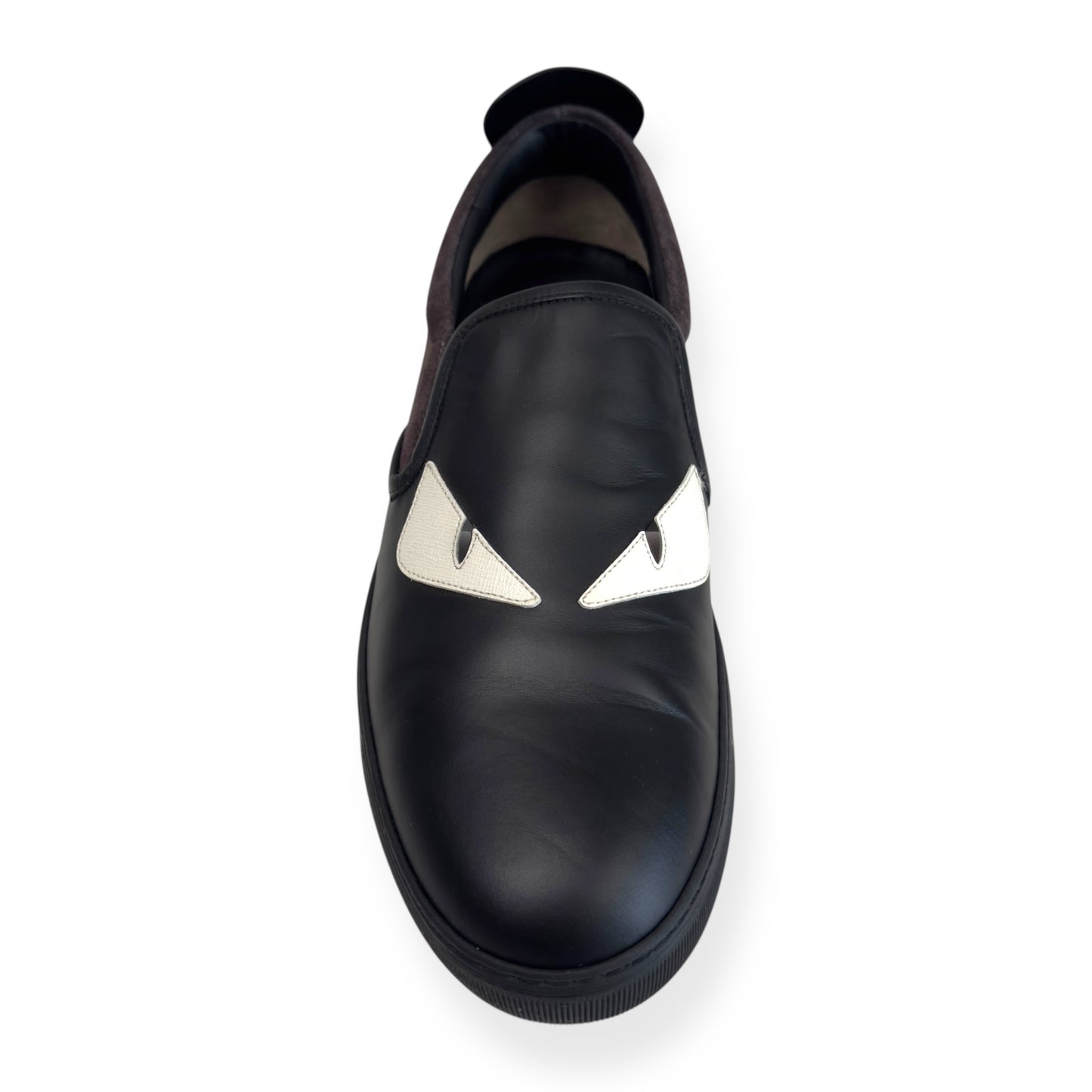 FENDI MONSTER SLIP ON SNEAKER BLACK / WHITE UK9