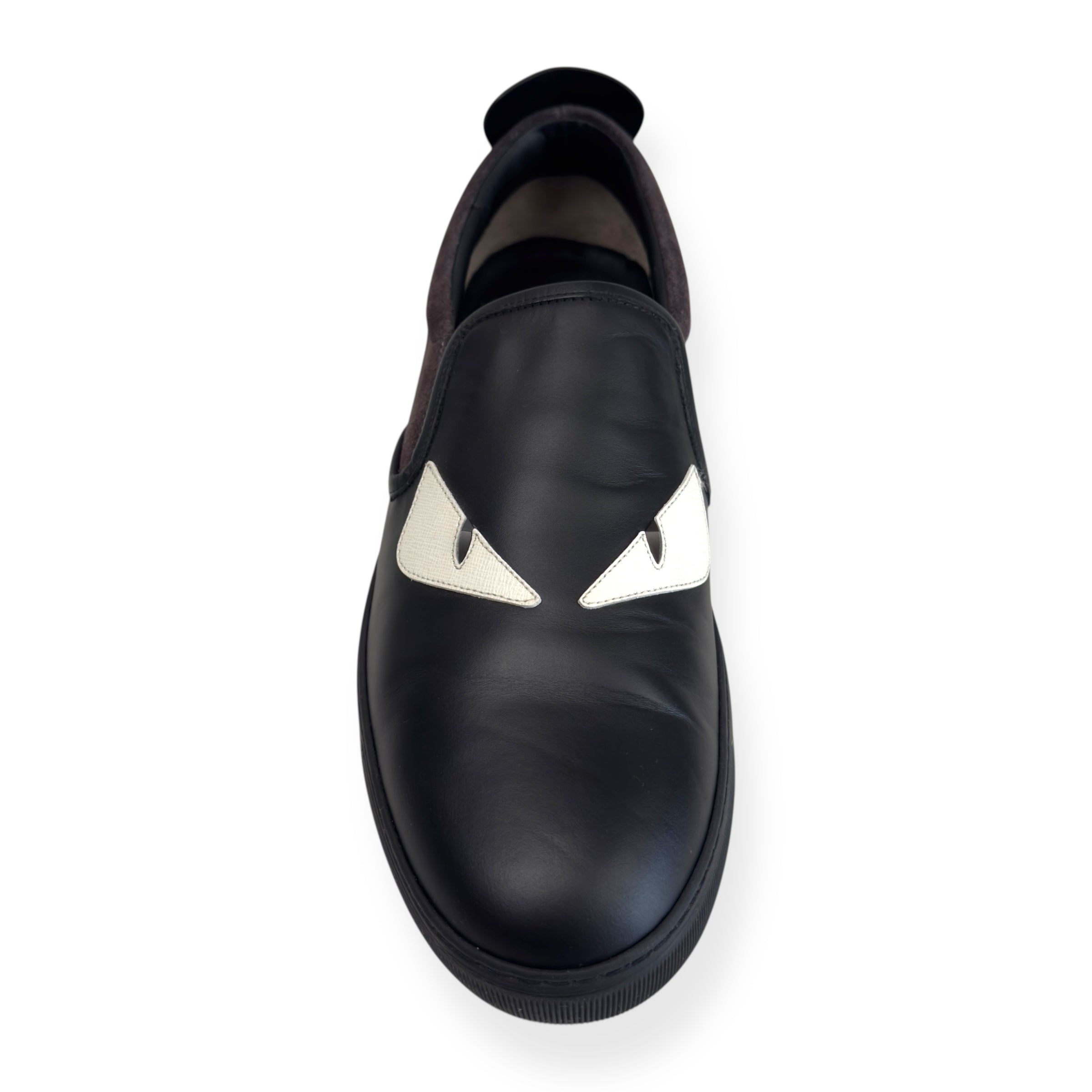 FENDI MONSTER SLIP ON SNEAKER BLACK / WHITE UK9