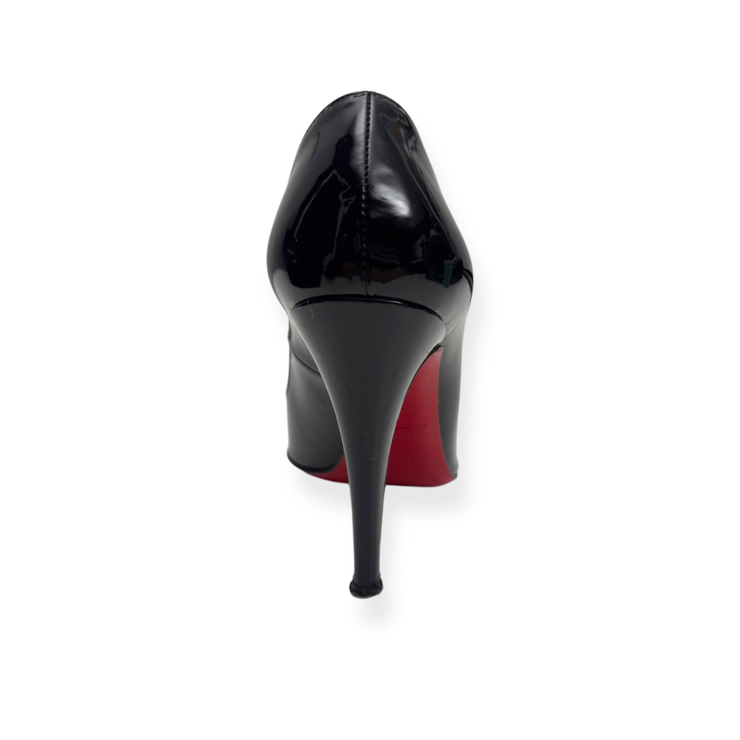 CHRISTIAN LOUBOUTIN LEATHER SIMPLE PUMPS BLACK / RED 36 / UK3