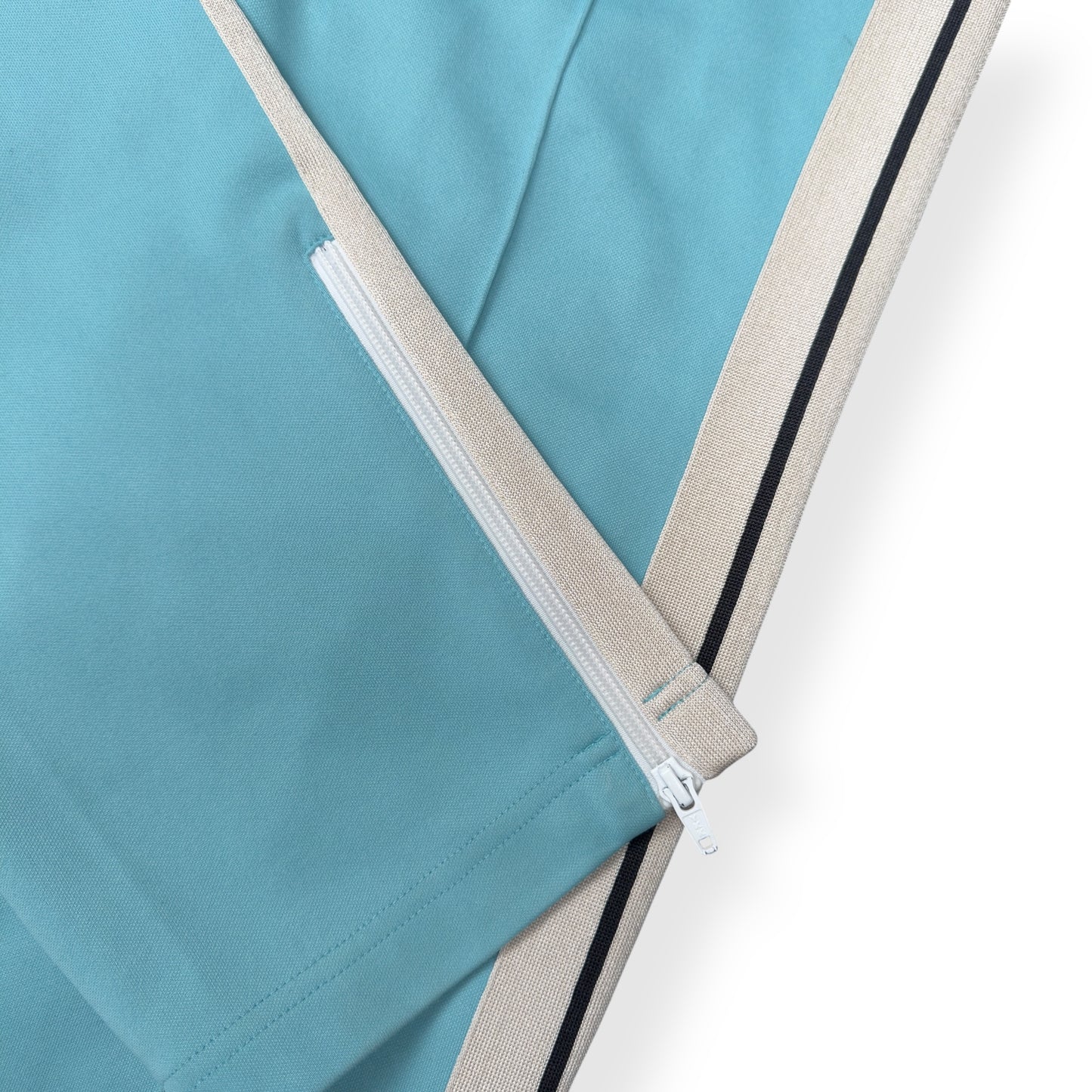 PALM ANGELS STRAIGHT LEG TRACK PANTS BLUE / WHITE M