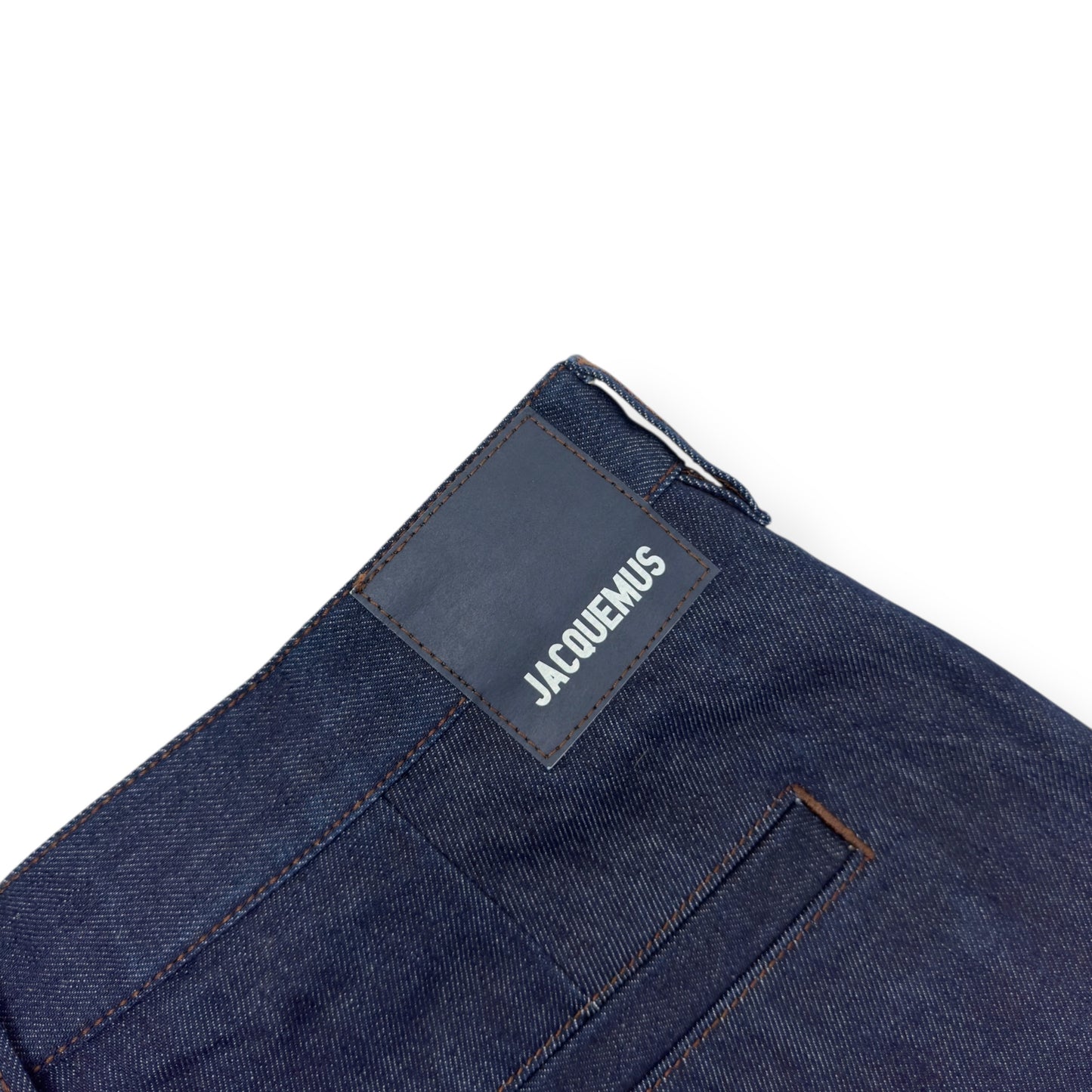 JACQUEMUS LE RAPHIA DENIM SHORTS INDIGO BLUE W31”