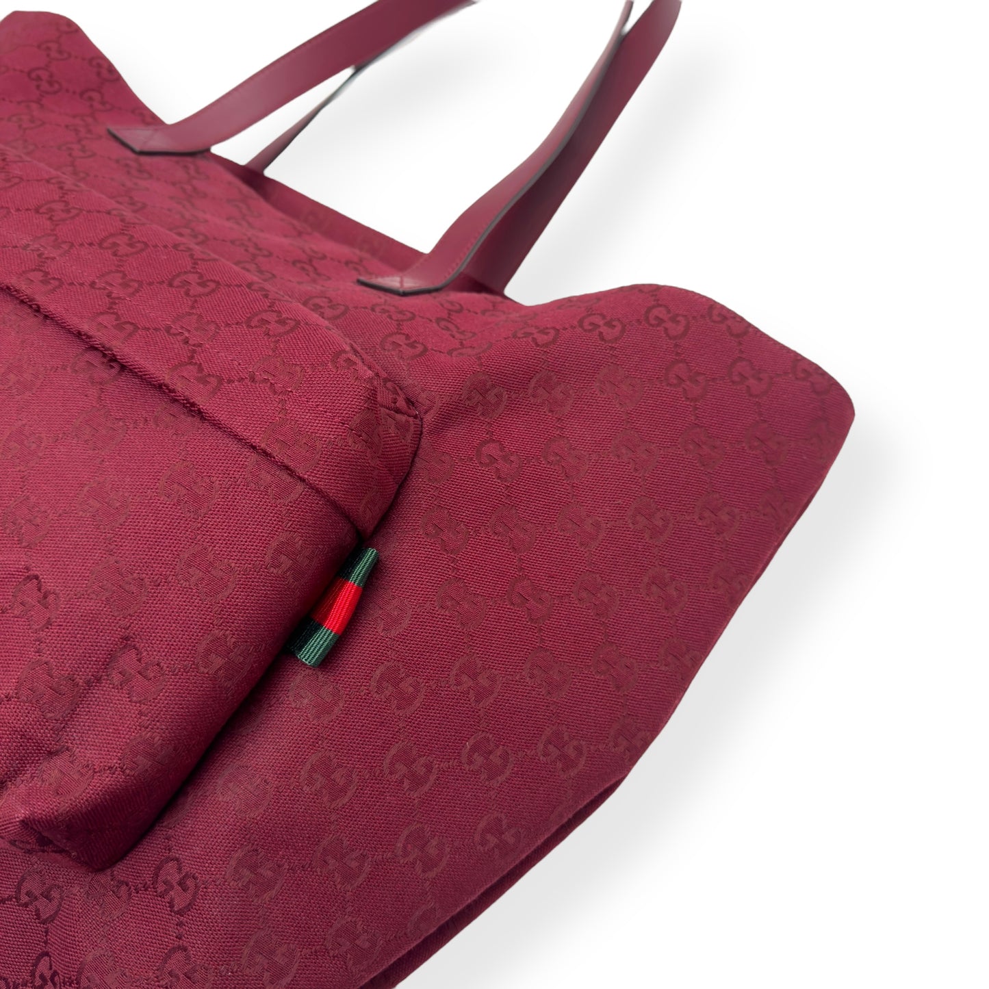 GUCCI GG TOTE BAG ANCORA RED L