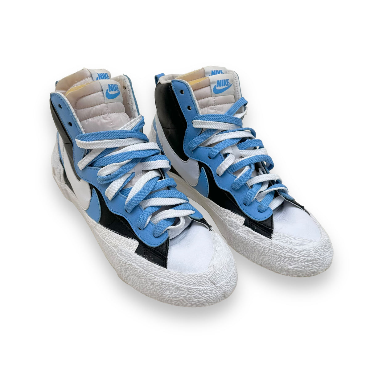 NIKE X SACAI MID BLAZER SNEAKER WHITE / BLUE / BLACK UK8.5
