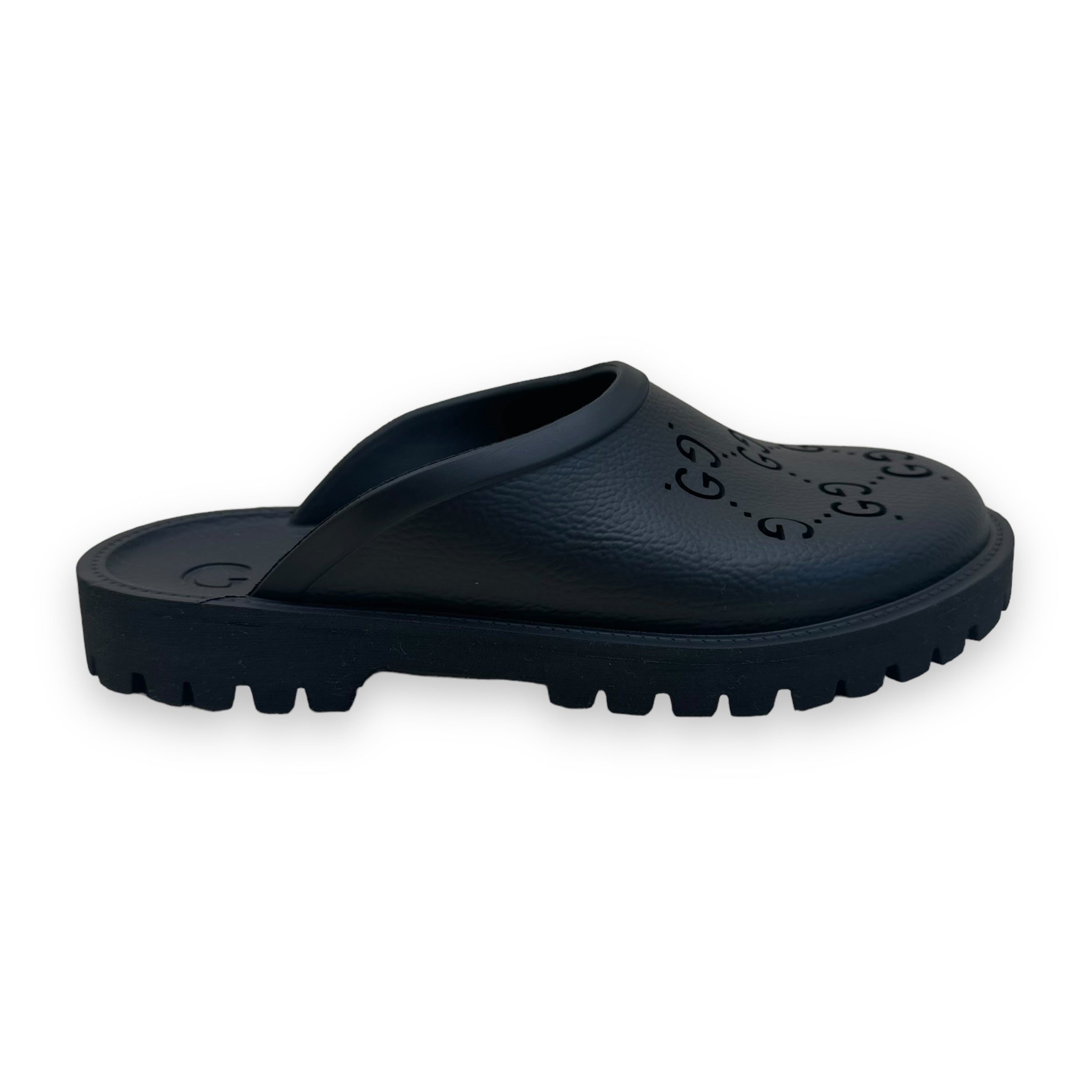 GUCCI SLIP ON SANDALS BLACK UK7