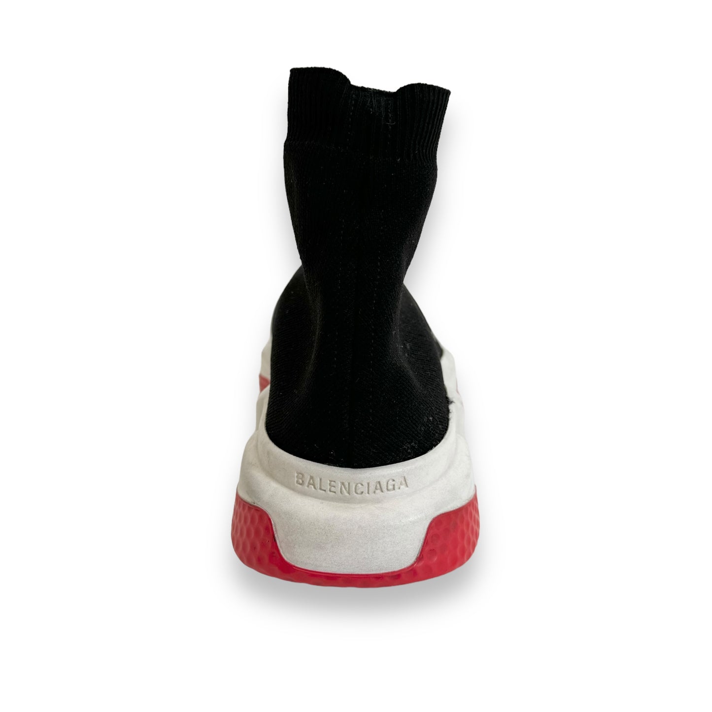 BALENCIAGA SPEED SNEAKER BLACK / WHITE / RED UK8