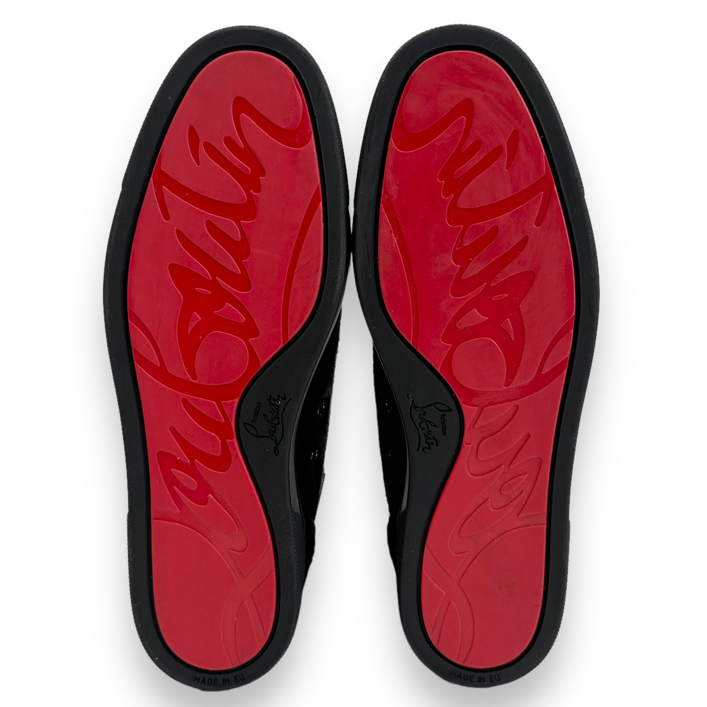 CHRISTIAN LOUBOUTIN LOUIS ORLATO CALFSKIN SNEAKER BLACK UK9