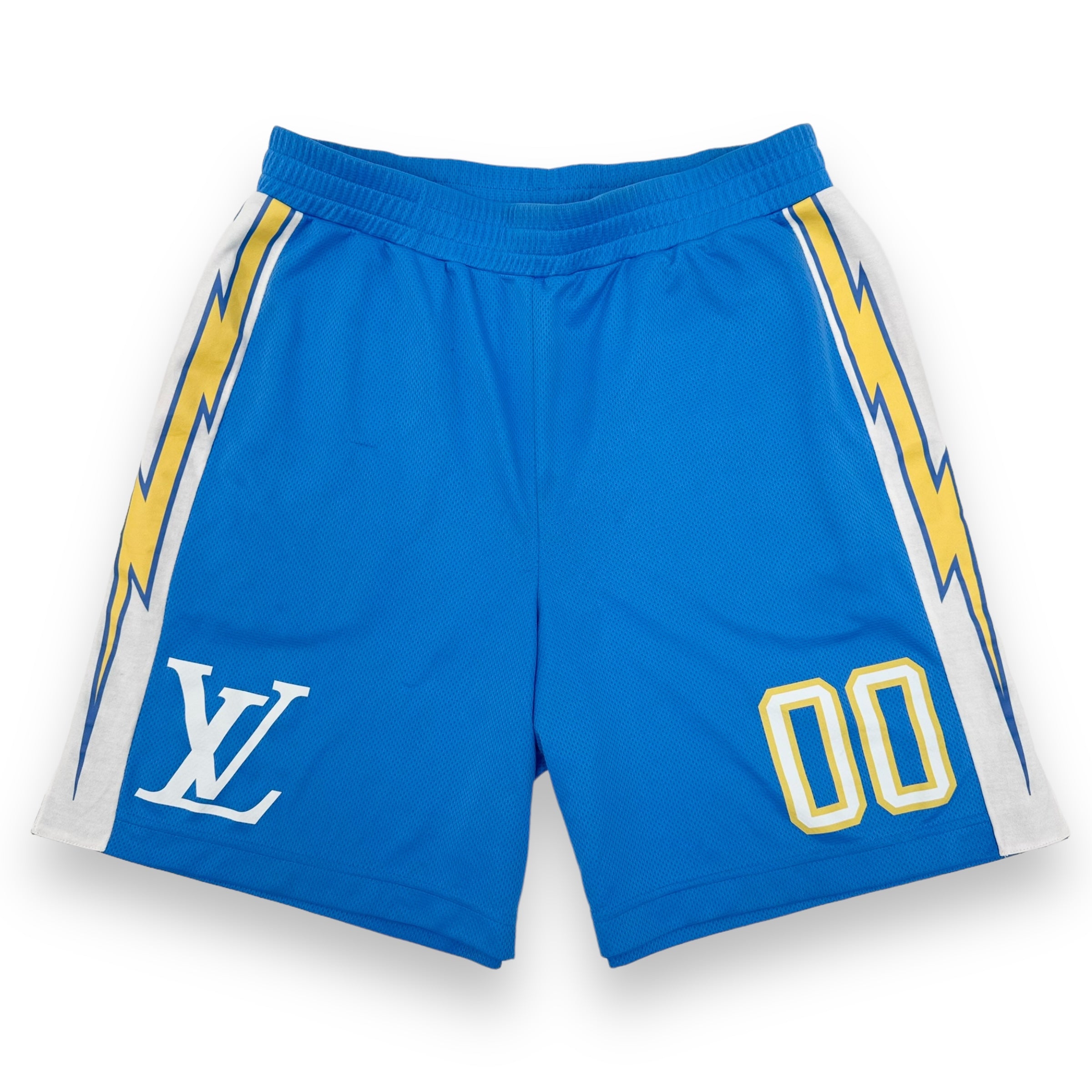 LOUIS VUITTON SPORT JERSEY WITH PATCH SHORTS BLUE L