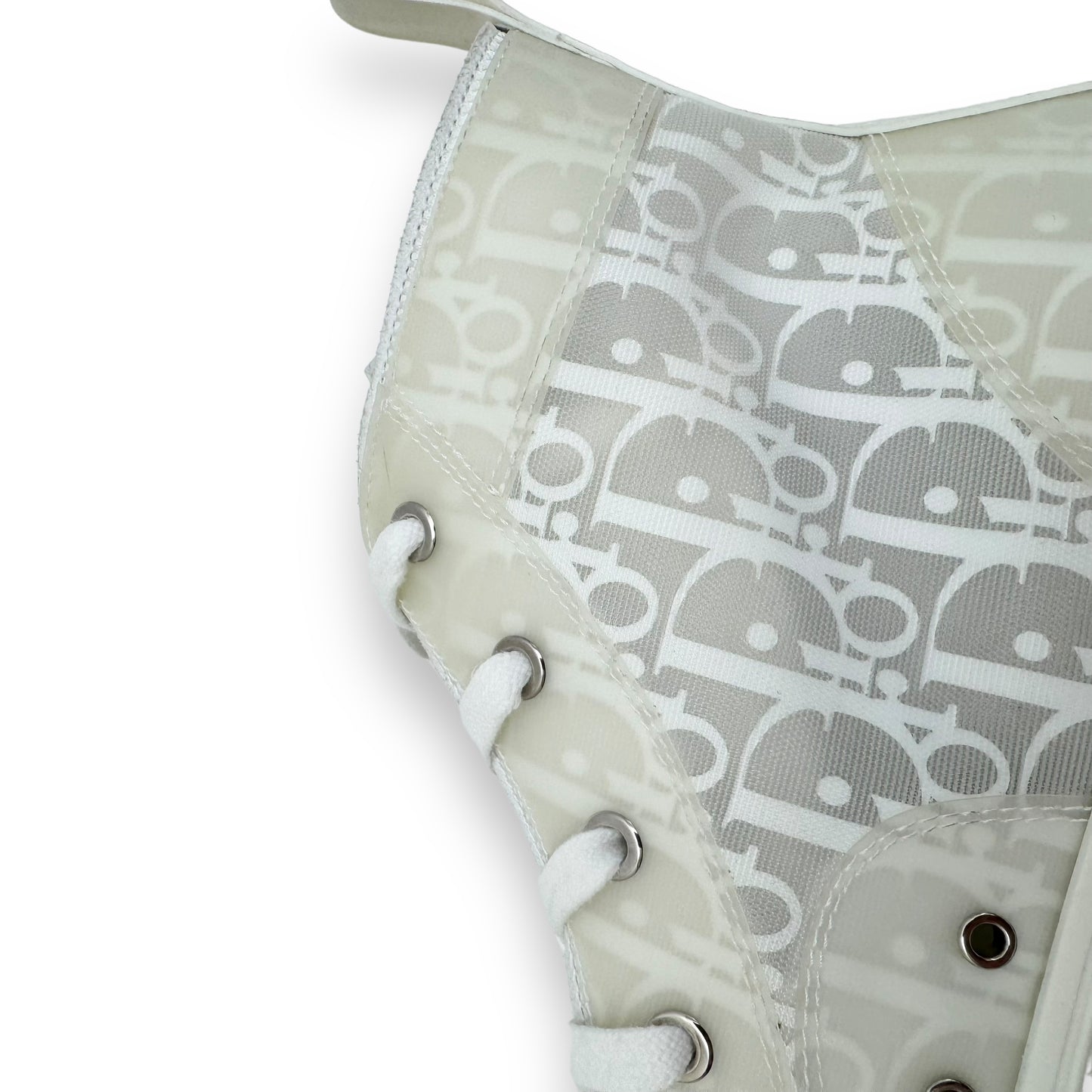 DIOR B23 OBLIQUE HIGH TOP SNEAKER WHITE UK11