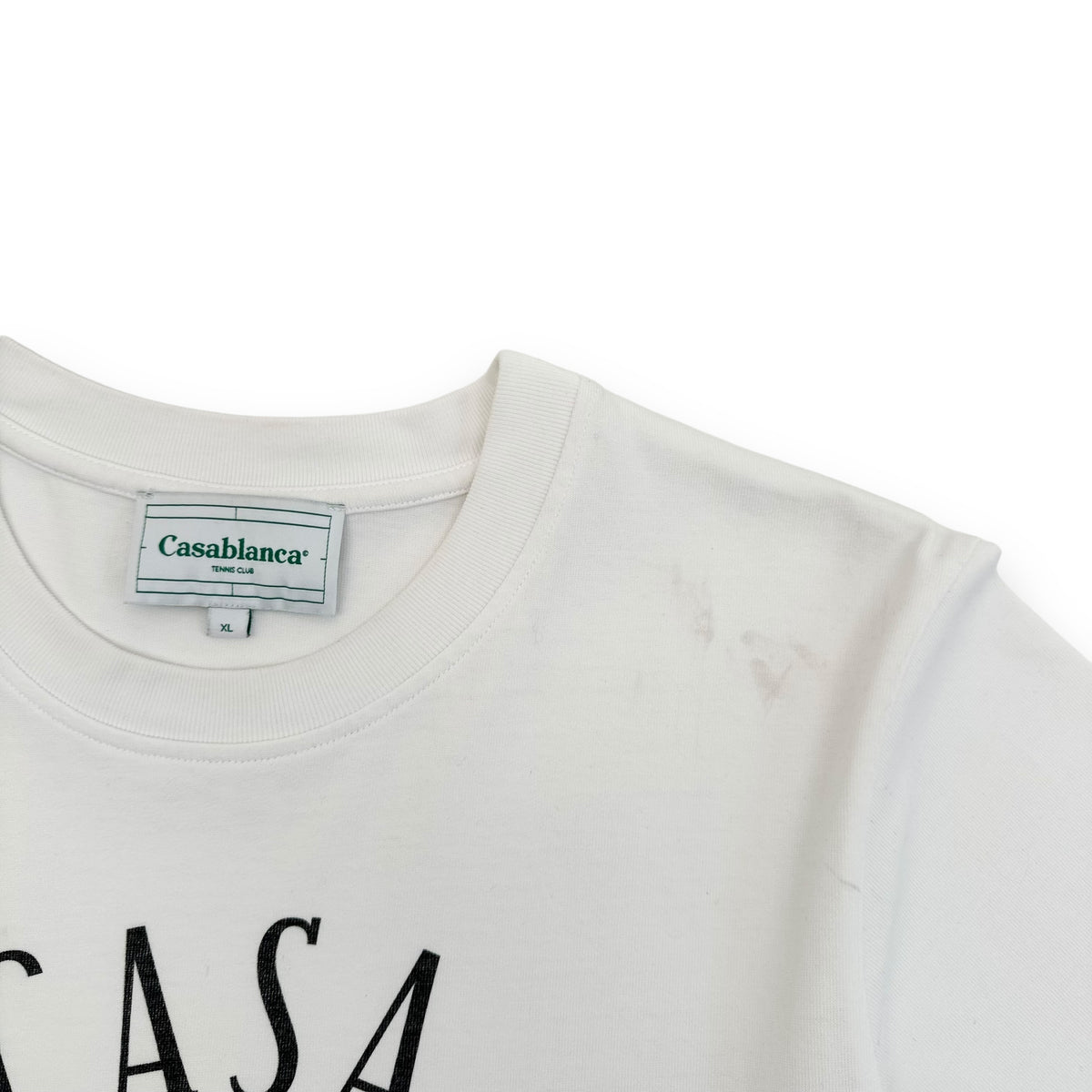 CASABLANCA TENNIS T-SHIRT WHITE XL