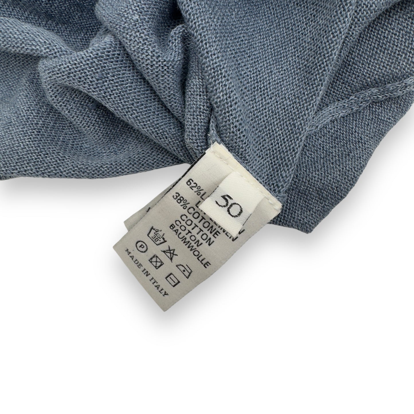 THOM SWEENEY LINEN / COTTON BLEND T-SHIRT BLUE M