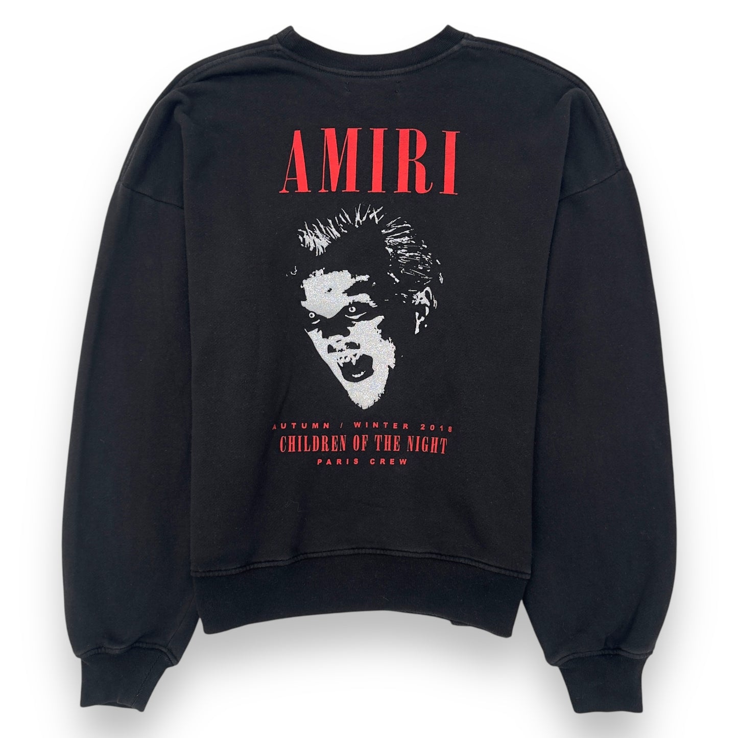 AMIRI CHILDREN OF THE NIGHT SWEATSHIRT BLACK / RED S