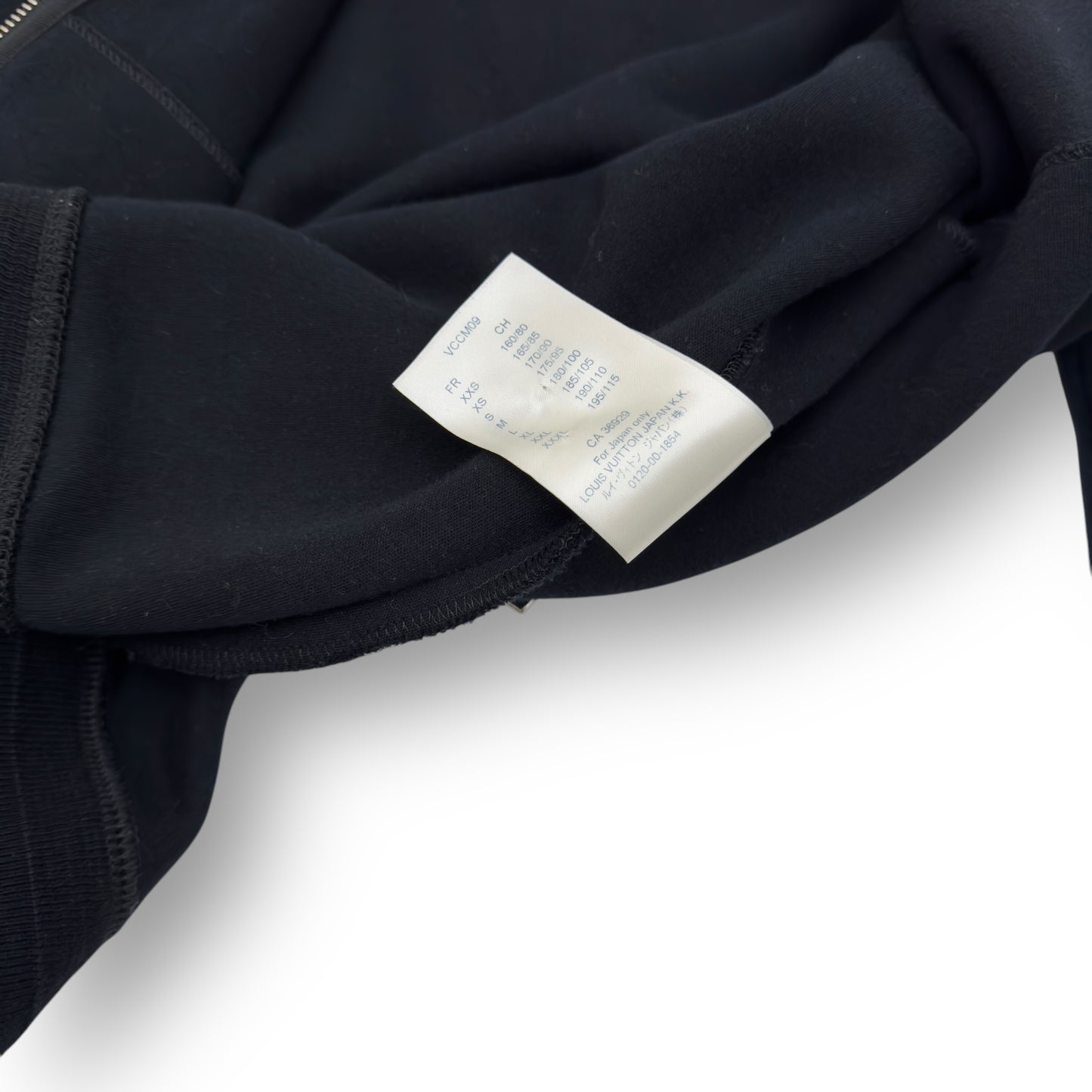 LOUIS VUITTON TRAVEL ZIP UP HOODIE BLACK M