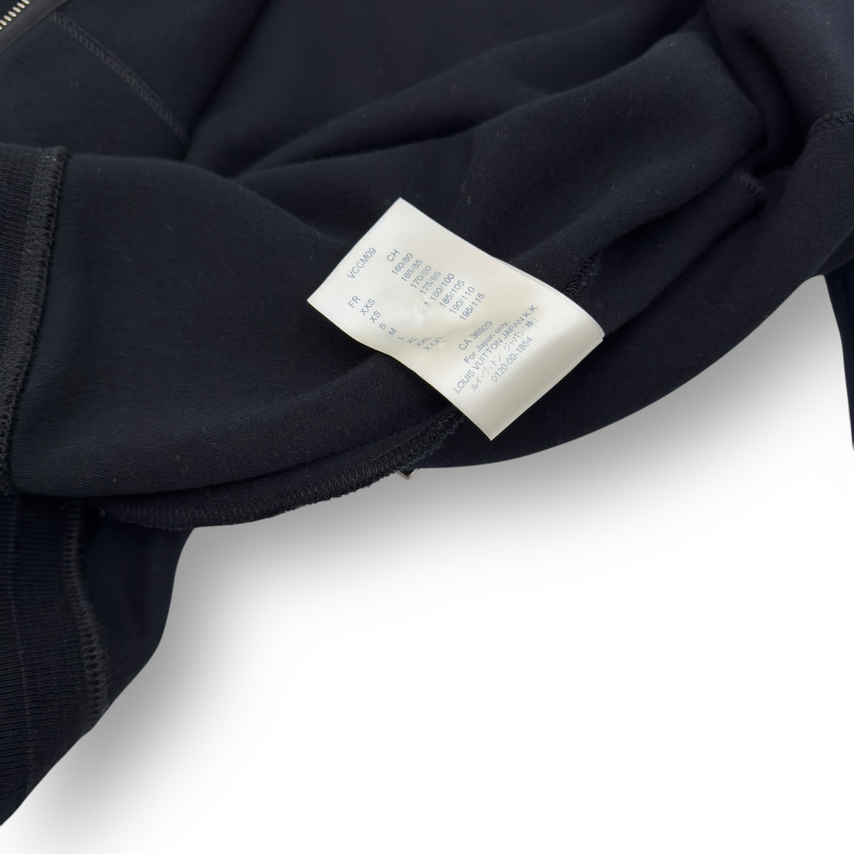 LOUIS VUITTON TRAVEL ZIP UP HOODIE BLACK M