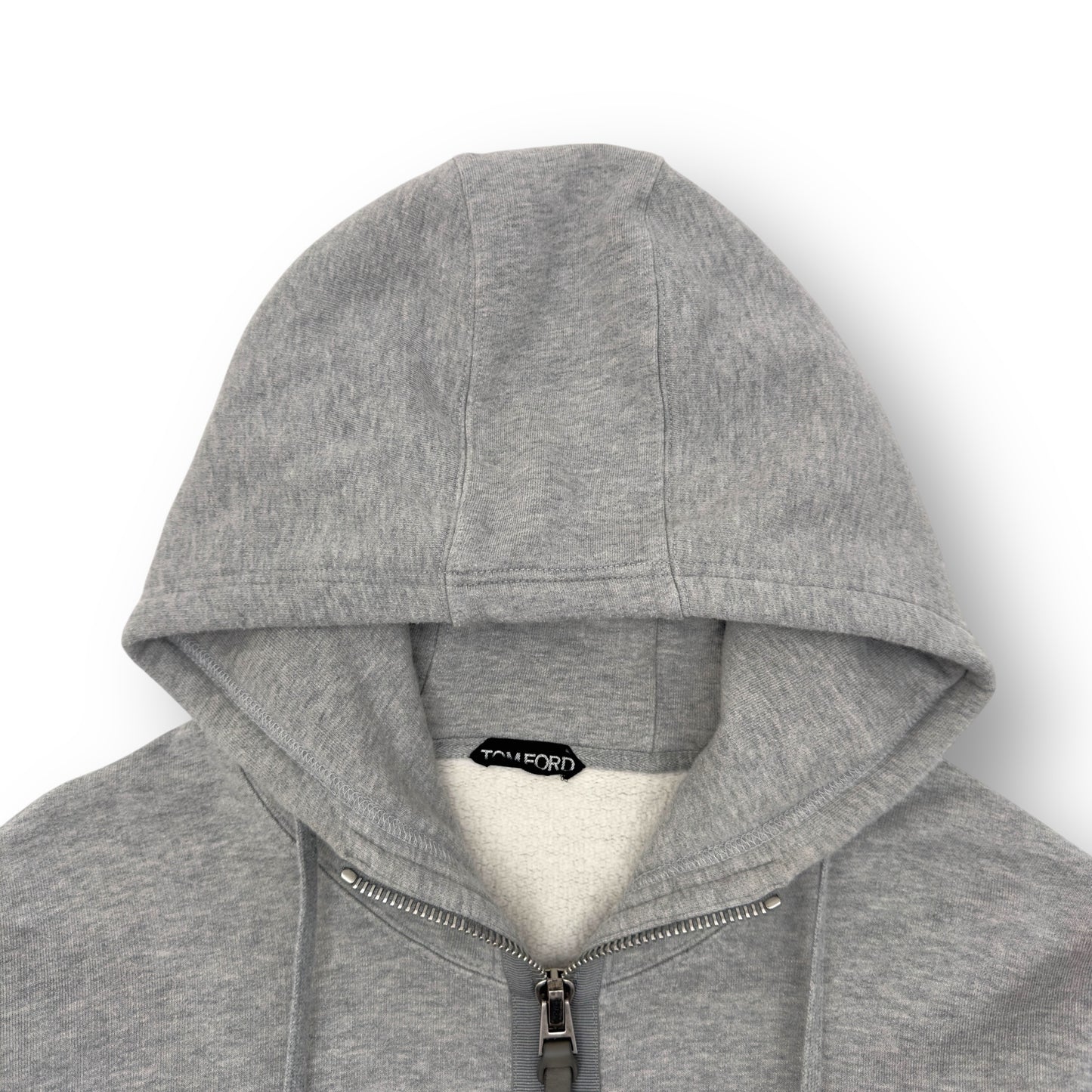 TOM FORD COTTON ZIP UP HOODIE GREY L