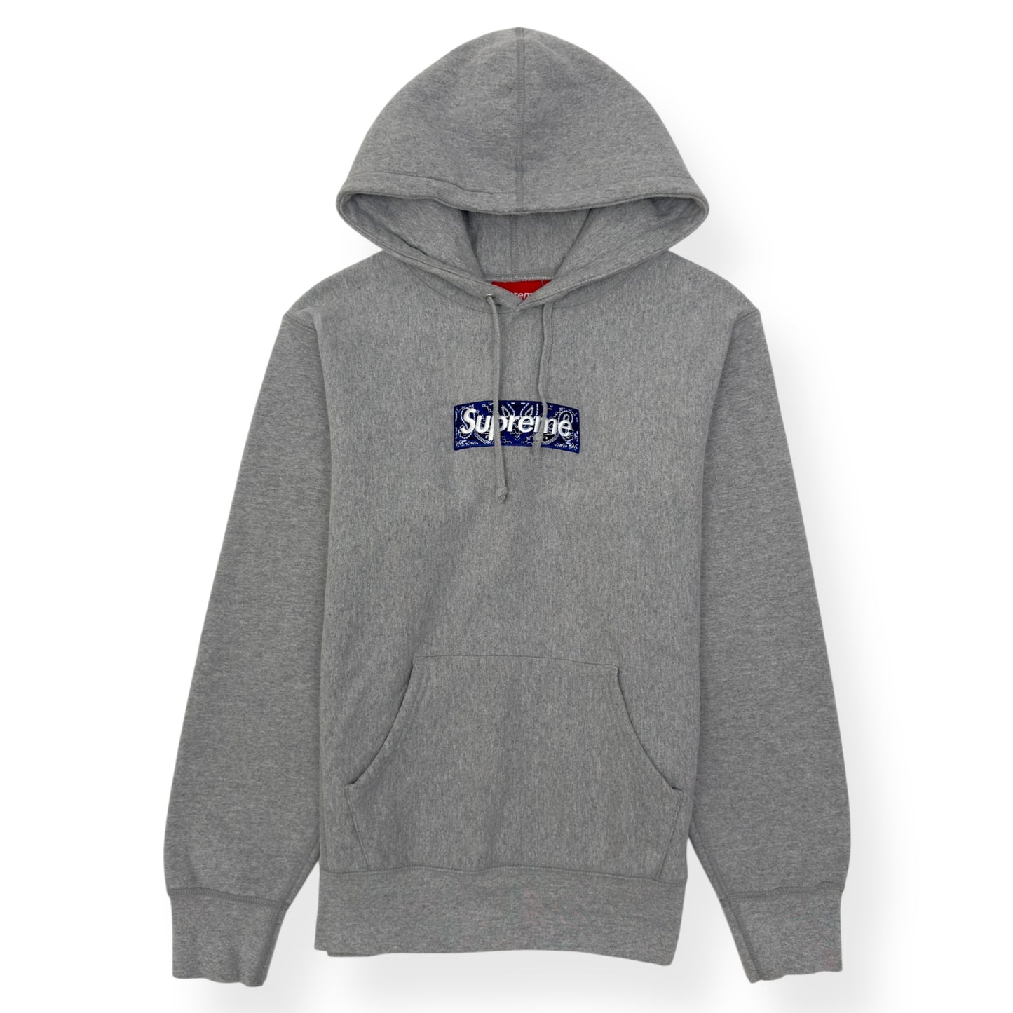 SUPREME BANDANA BOX LOGO HOODIE GREY / BLUE S
