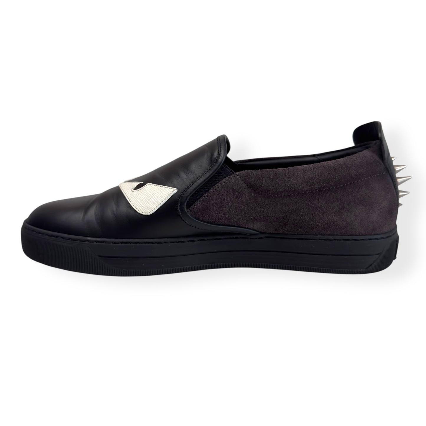 FENDI MONSTER SLIP ON SNEAKER BLACK / WHITE UK9