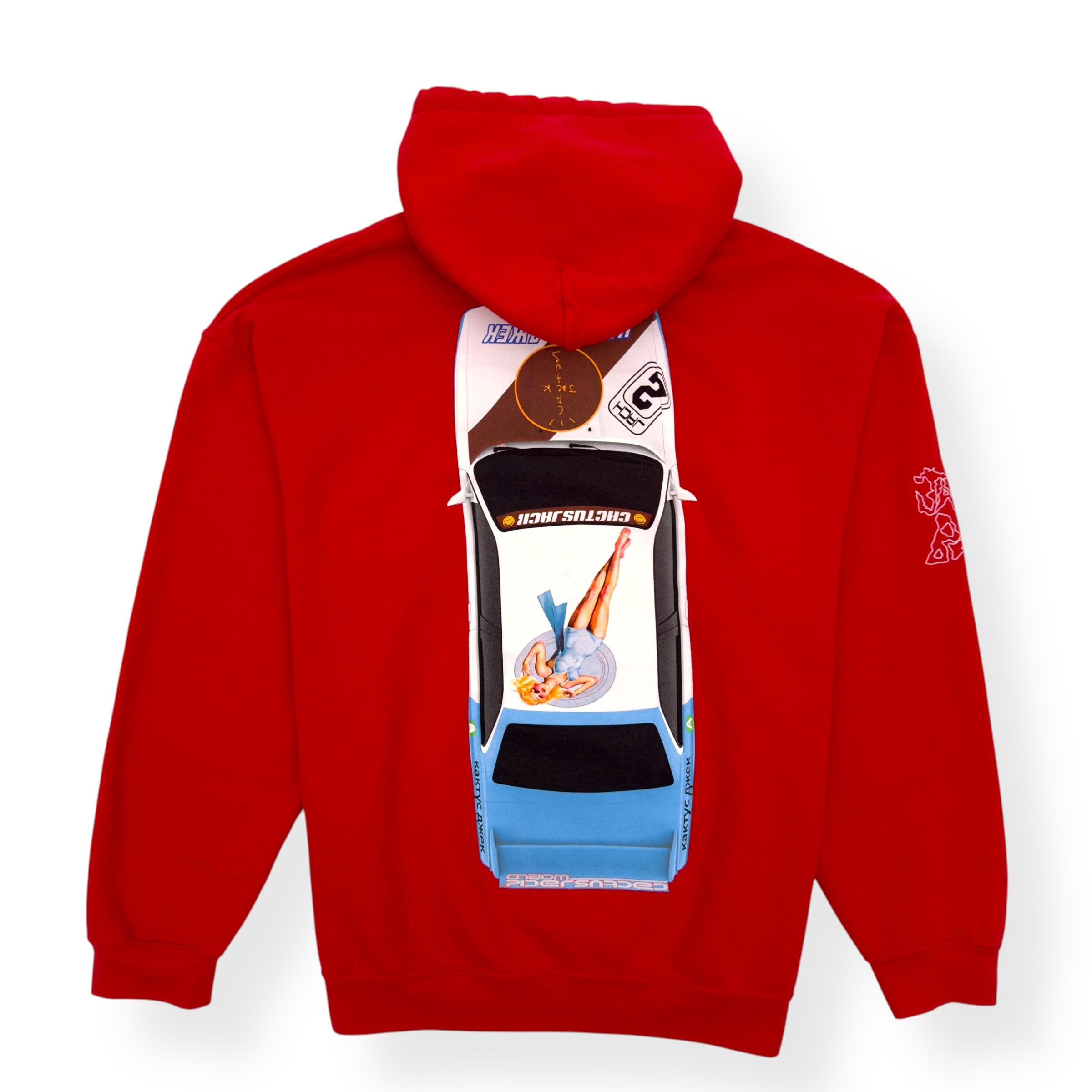 TRAVIS SCOTT JACKBOYS VEHICLE HOODIE RED L