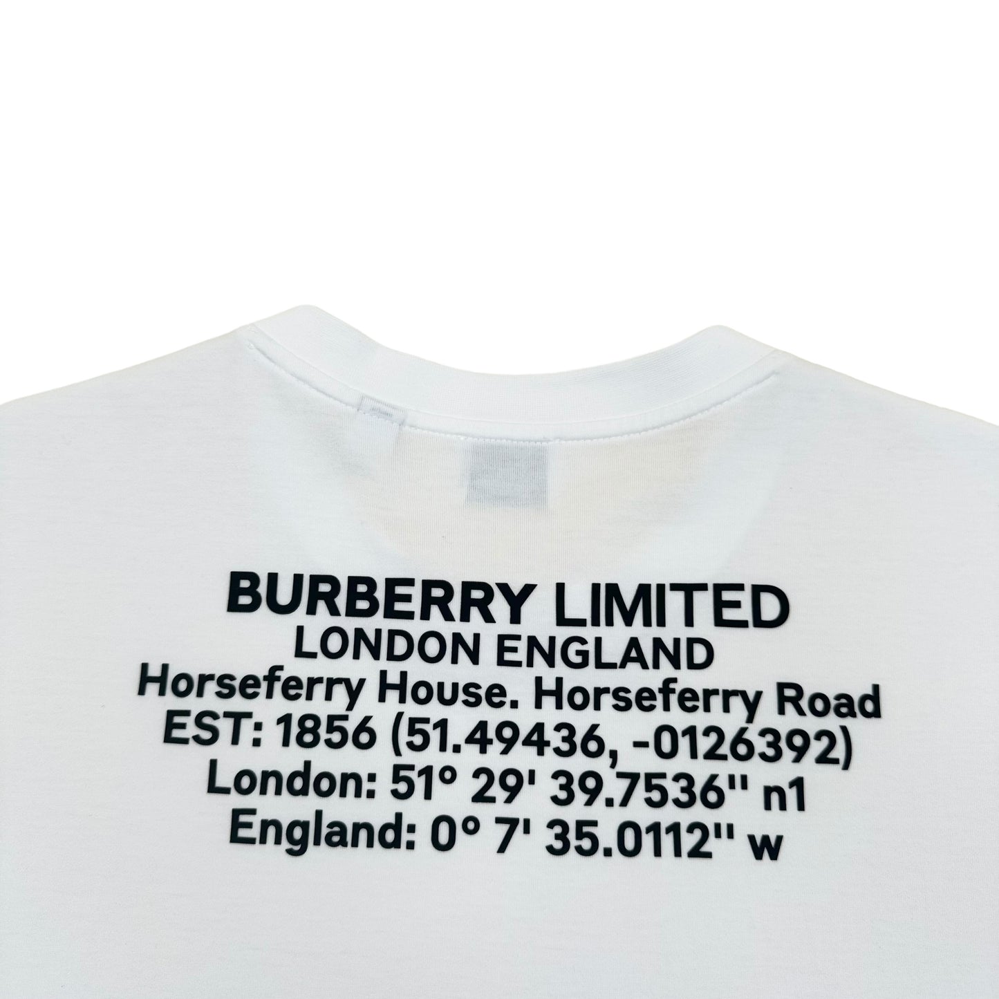 BURBERRY OVERSIZED LOGO-PRINT T-SHIRT WHITE M