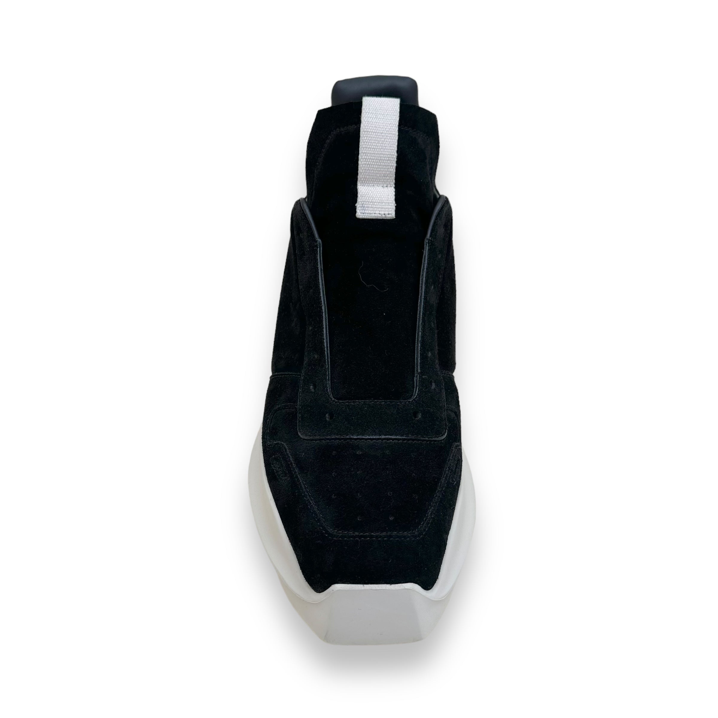 RICK OWENS GETH SUEDE RUNNER SNEAKER BLACK UK11
