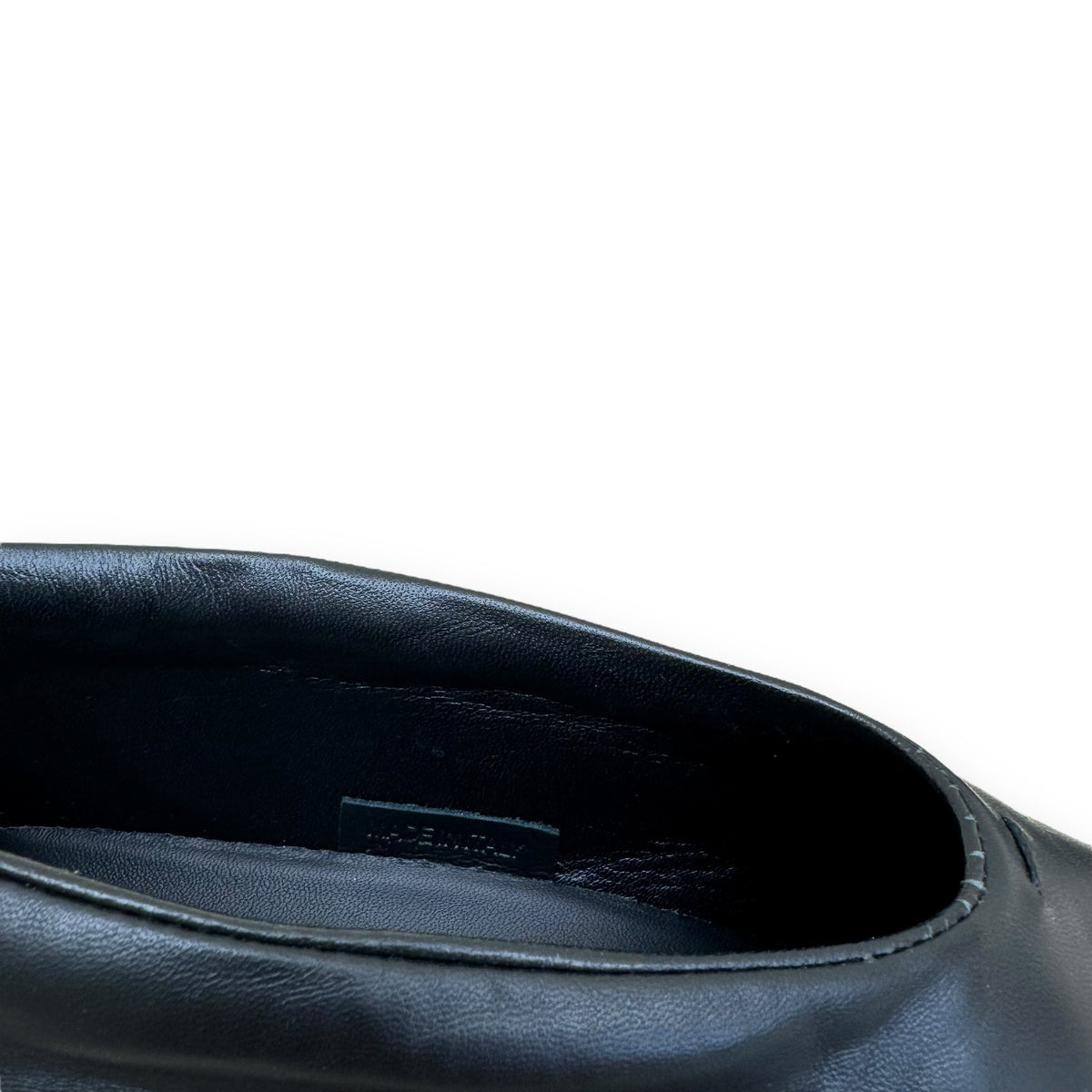JIL SANDER SLIP ON LEATHER PLATFORM SNEAKER BLACK UK10