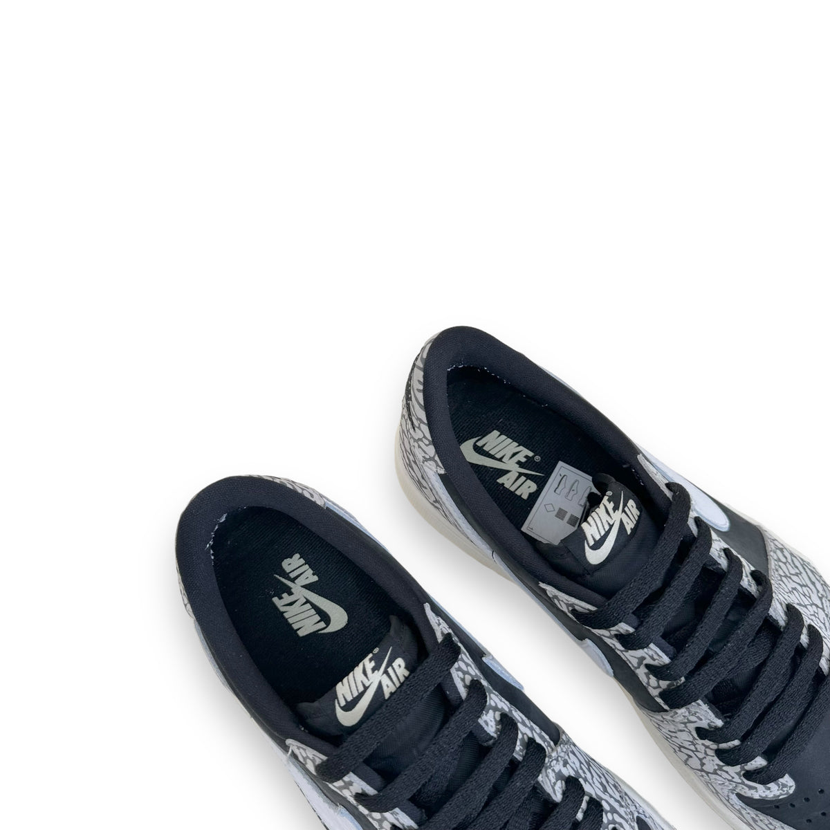 NIKE AIR JORDAN 1 LOW TOP OG SNEAKER ‘BLACK CEMENT’ UK10