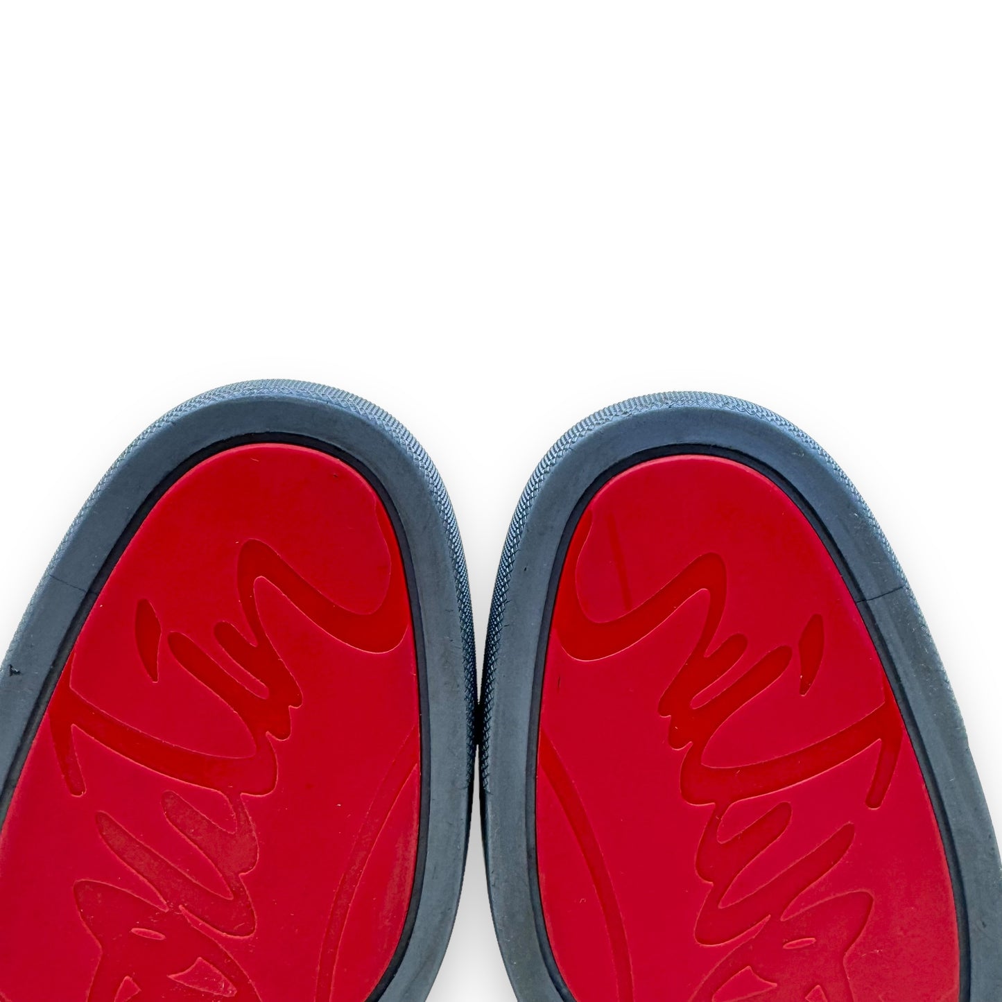 CHRISTIAN LOUBOUTIN CALF HIGH-TOP SNEAKER BLUE UK9