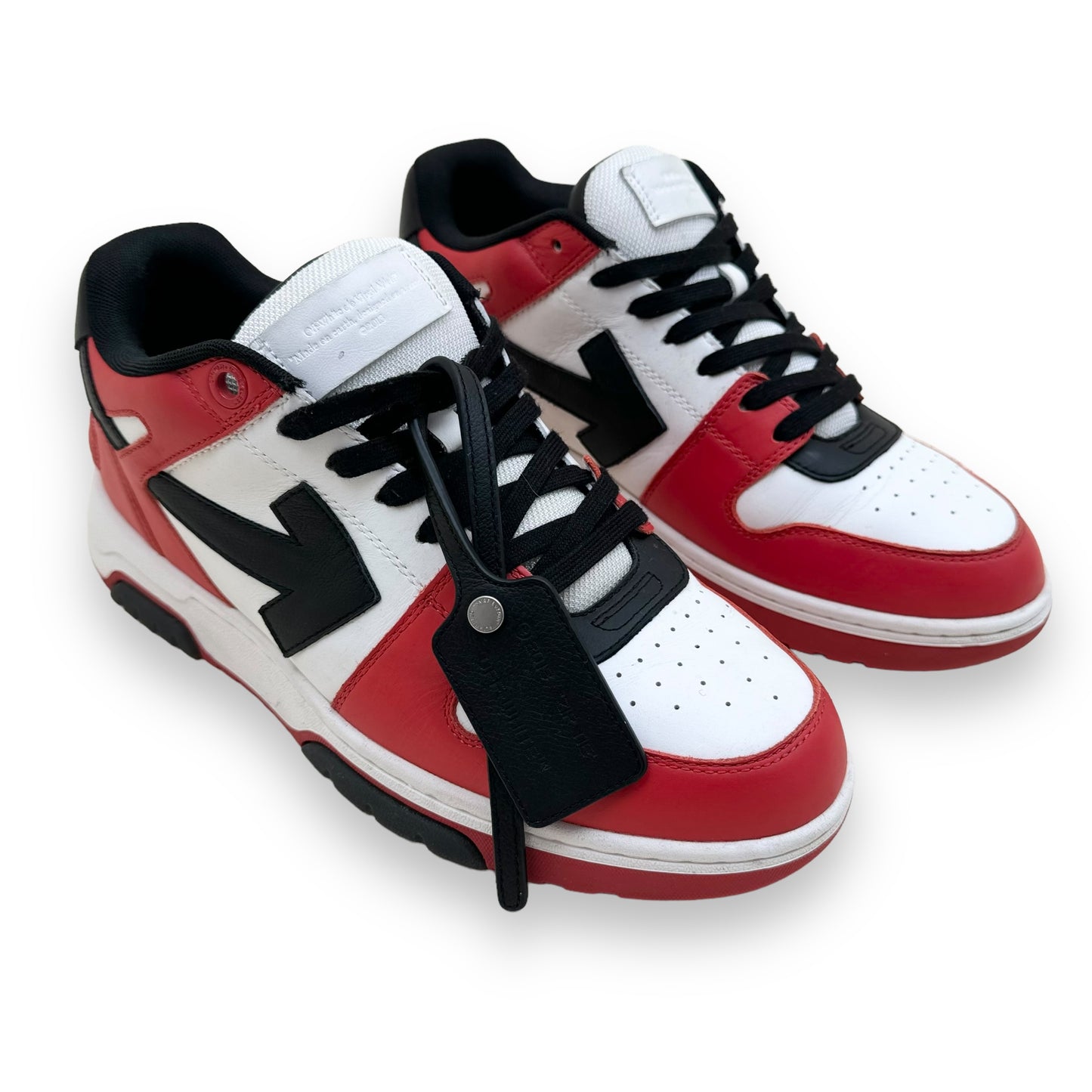 OFF-WHITE OUT OF OFFICE SNEAKER RED / BLACK UK9