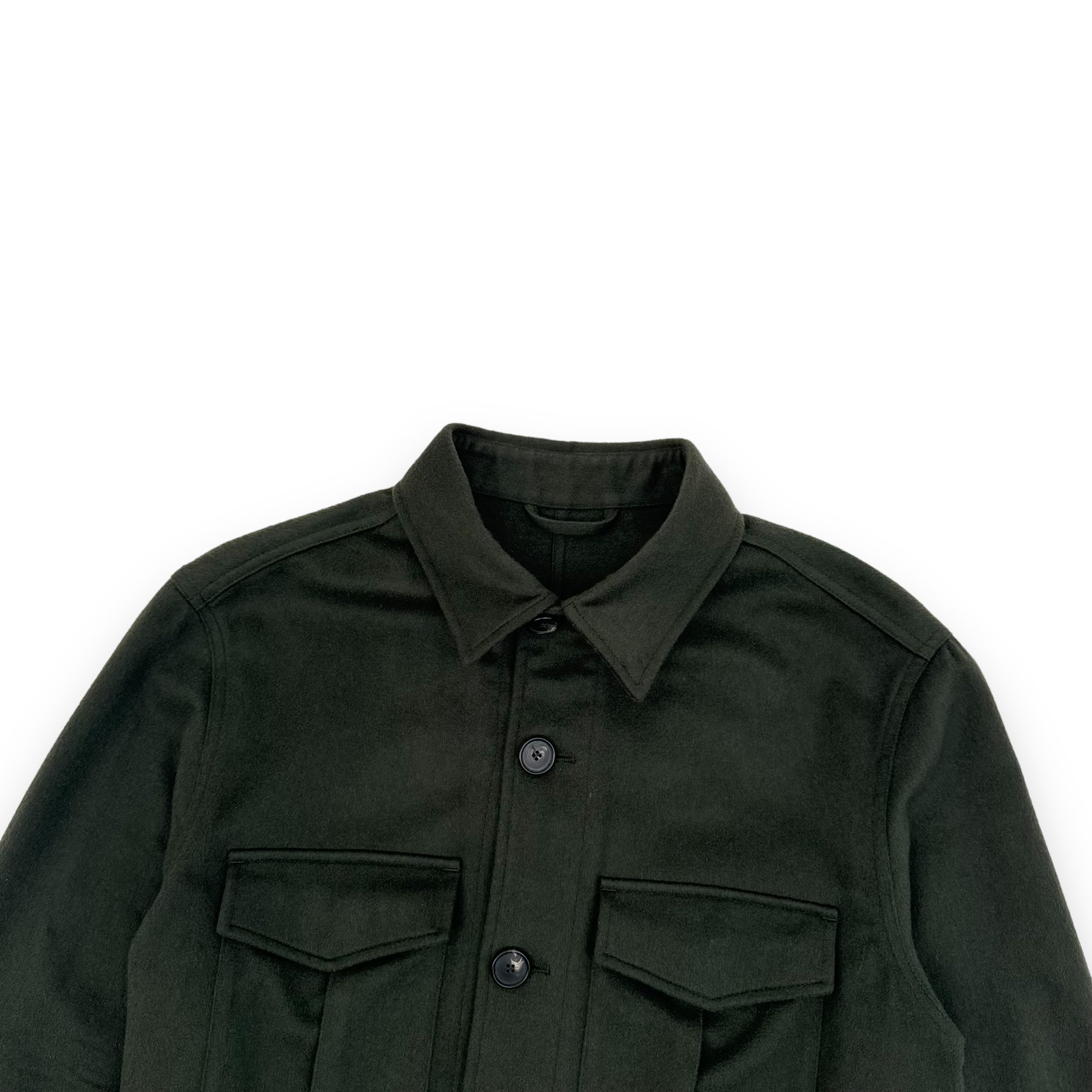 THOM SWEENEY CASHMERE FLANNEL JACKET KHAKI L