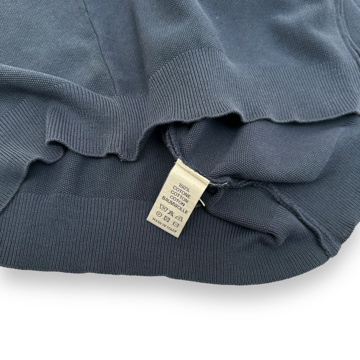 THOM SWEENEY FINE-KNIT COTTON ZIP-UP TRACK JACKET NAVY L