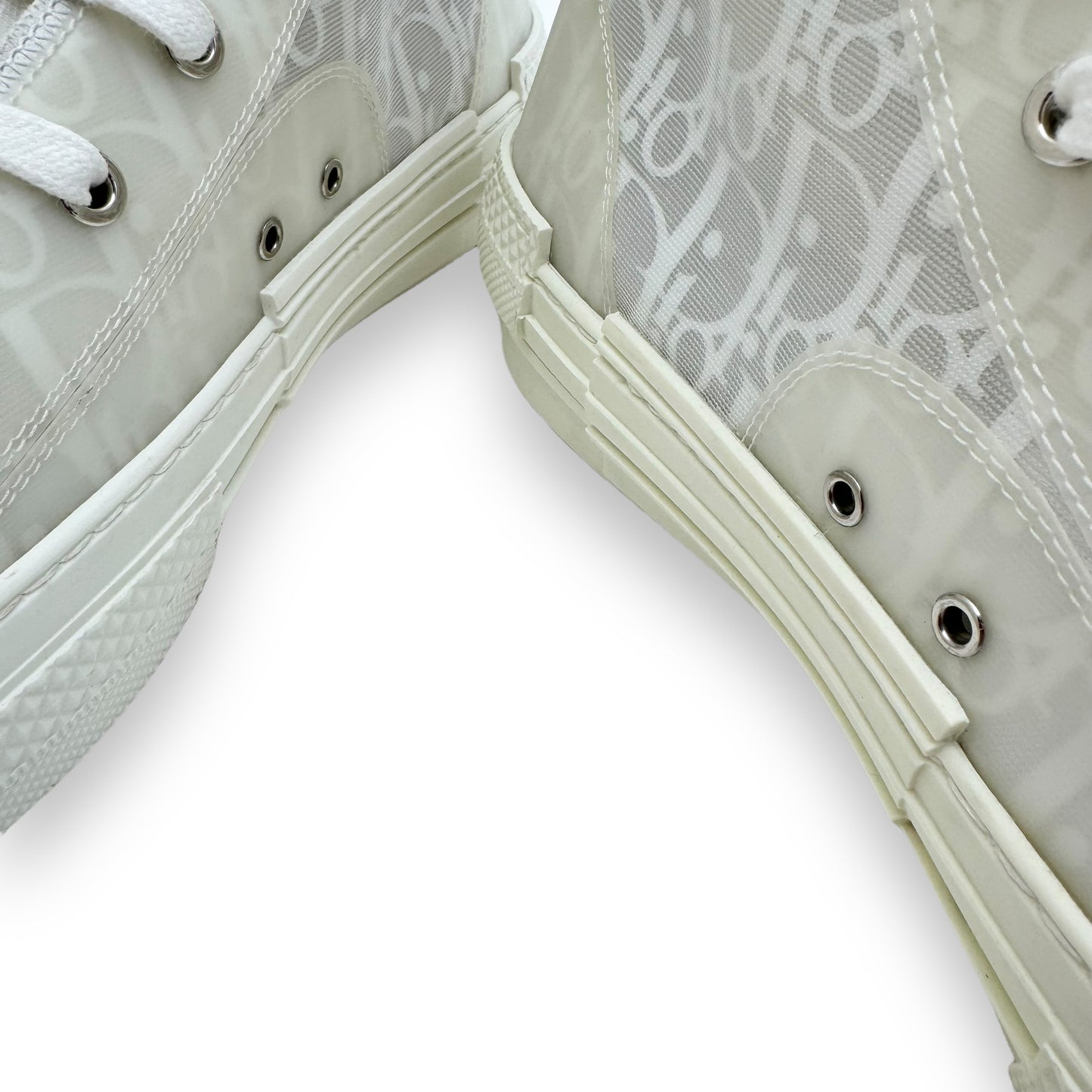 DIOR B23 OBLIQUE HIGH TOP SNEAKER WHITE UK11