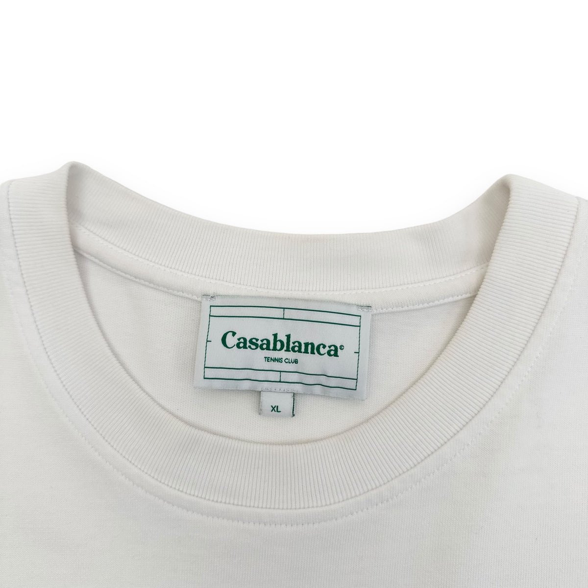 CASABLANCA TENNIS T-SHIRT WHITE XL