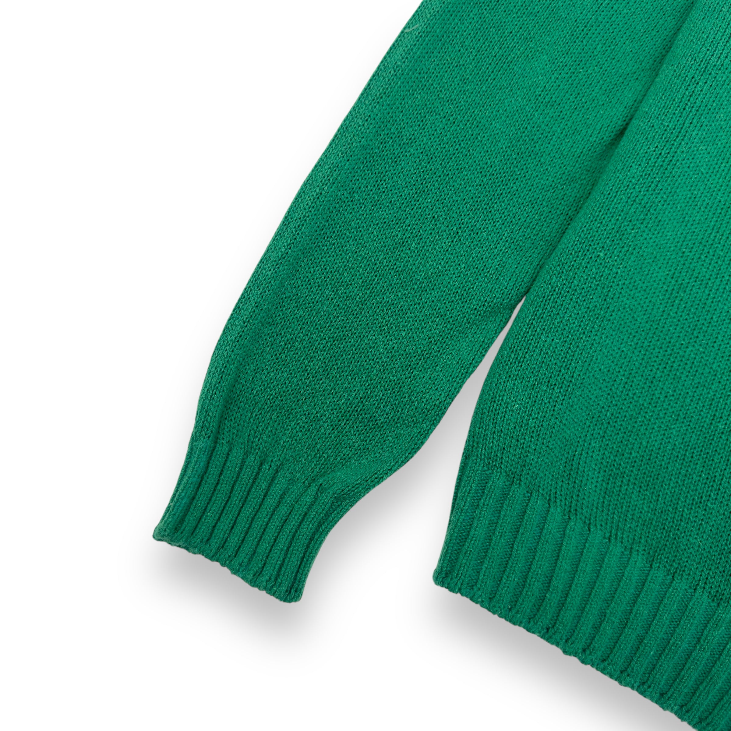 THOM SWEENEY SS24 WIDE GAUGE CREW NECK BOURETTE SILK SWEATER GREEN L