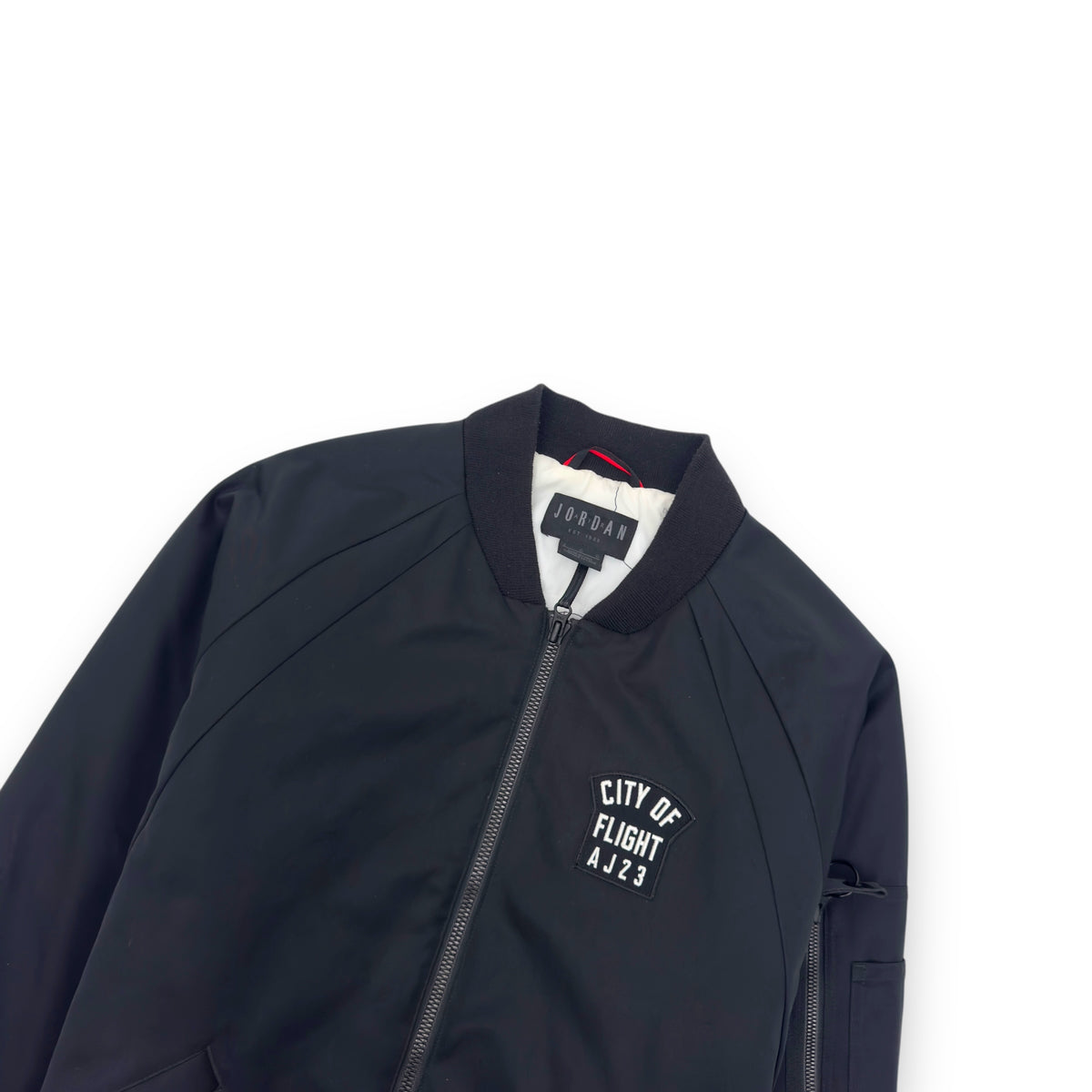 NIKE JORDAN CITY OF FLIGHT MA-1 BOMBER JACKET BLACK / WHITE L